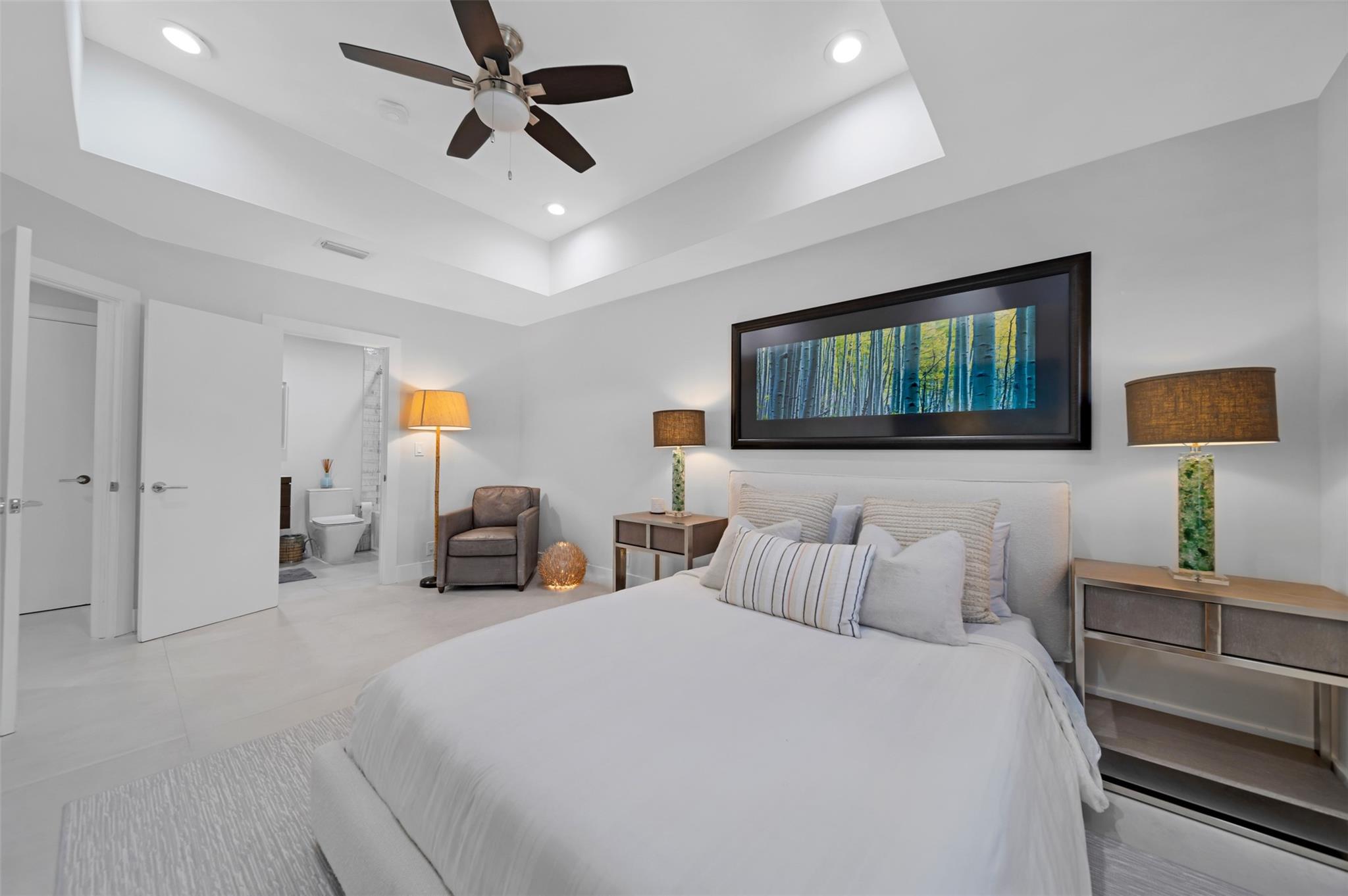 2nd bedroom with  En suite bathroom- Walk in custom closet may be shared with 3th bedroom.