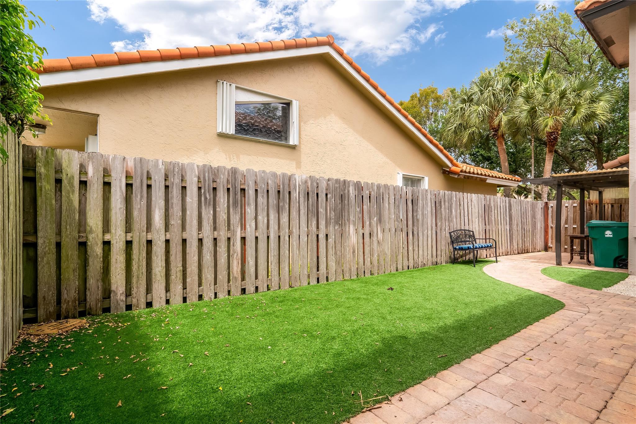 Side yard for the fur babies.