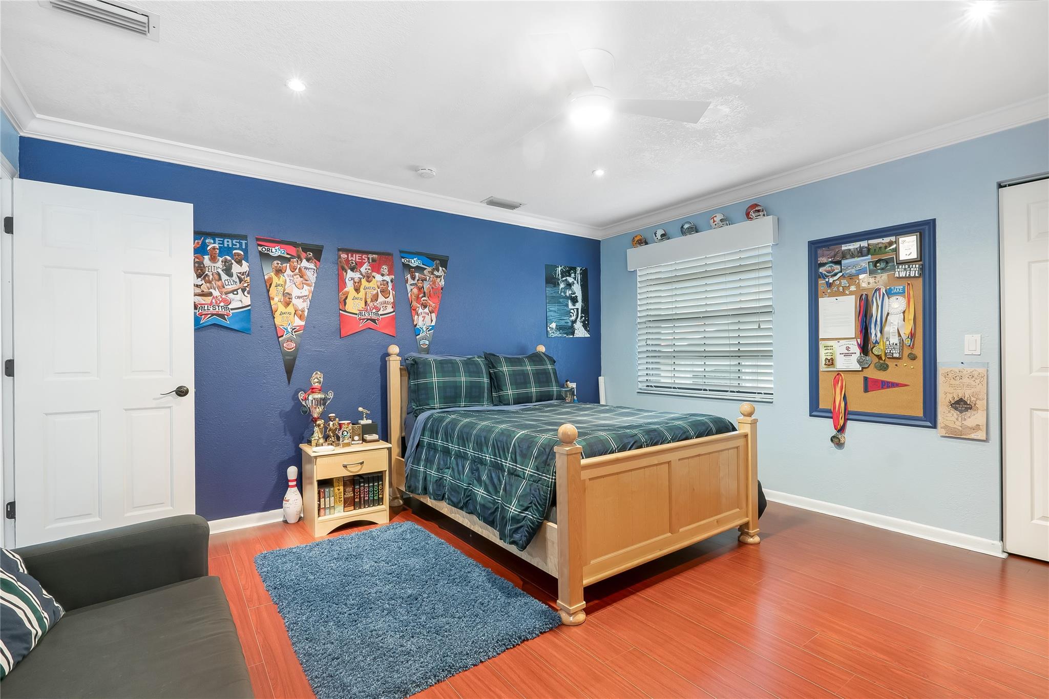 Bedroom 2 upstairs with a walk in closet