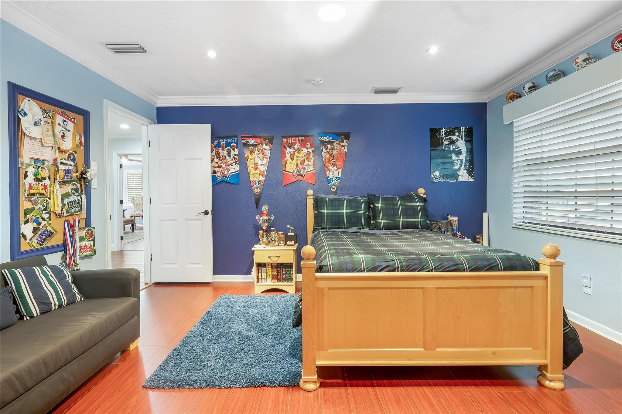 Bedroom 2 upstairs with a walk in closet