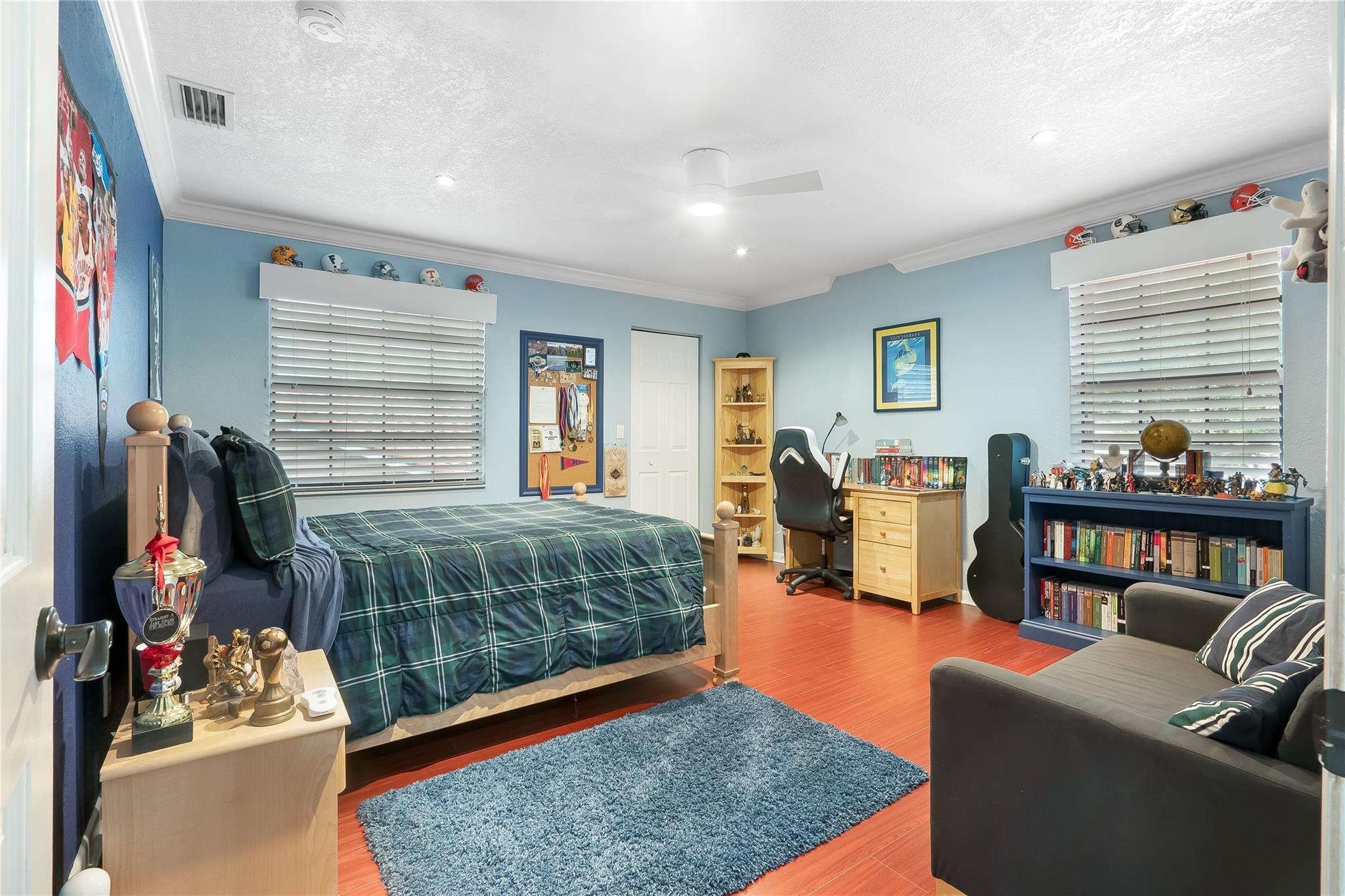 Bedroom 2 upstairs with a walk in closet