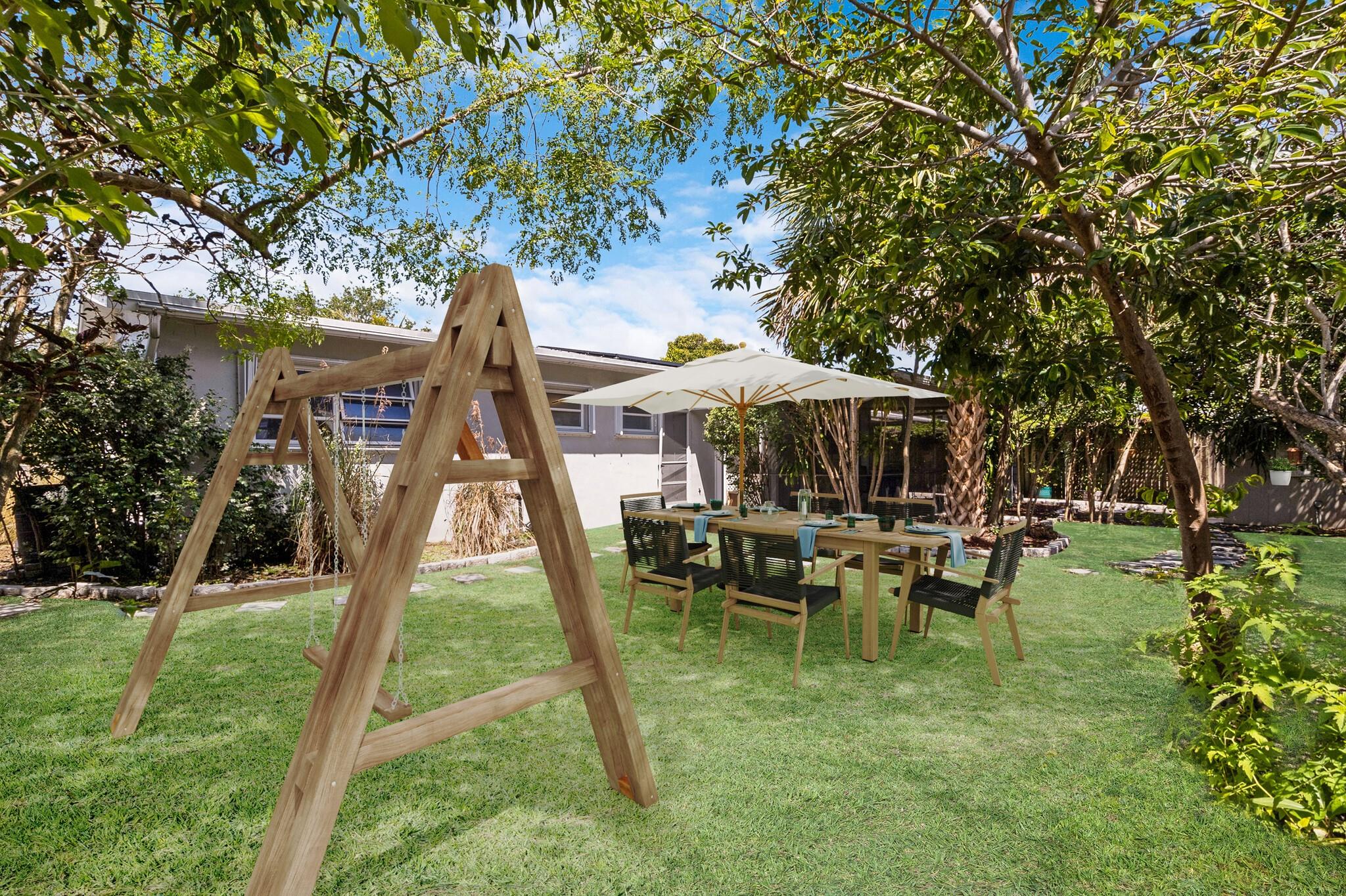 Virtually Staged Backyard