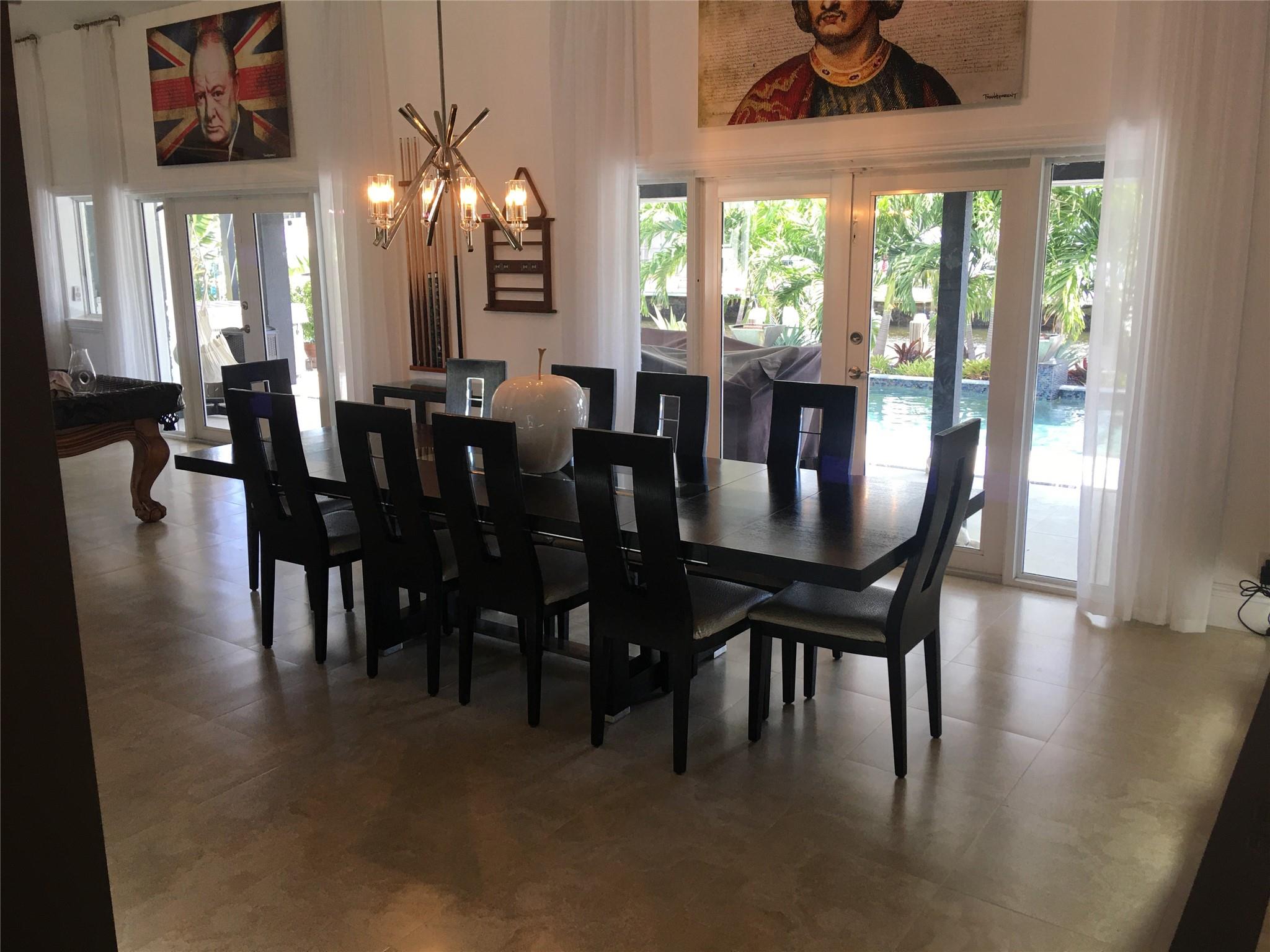 DINING AREA WITH SEATING FOR EIGHT