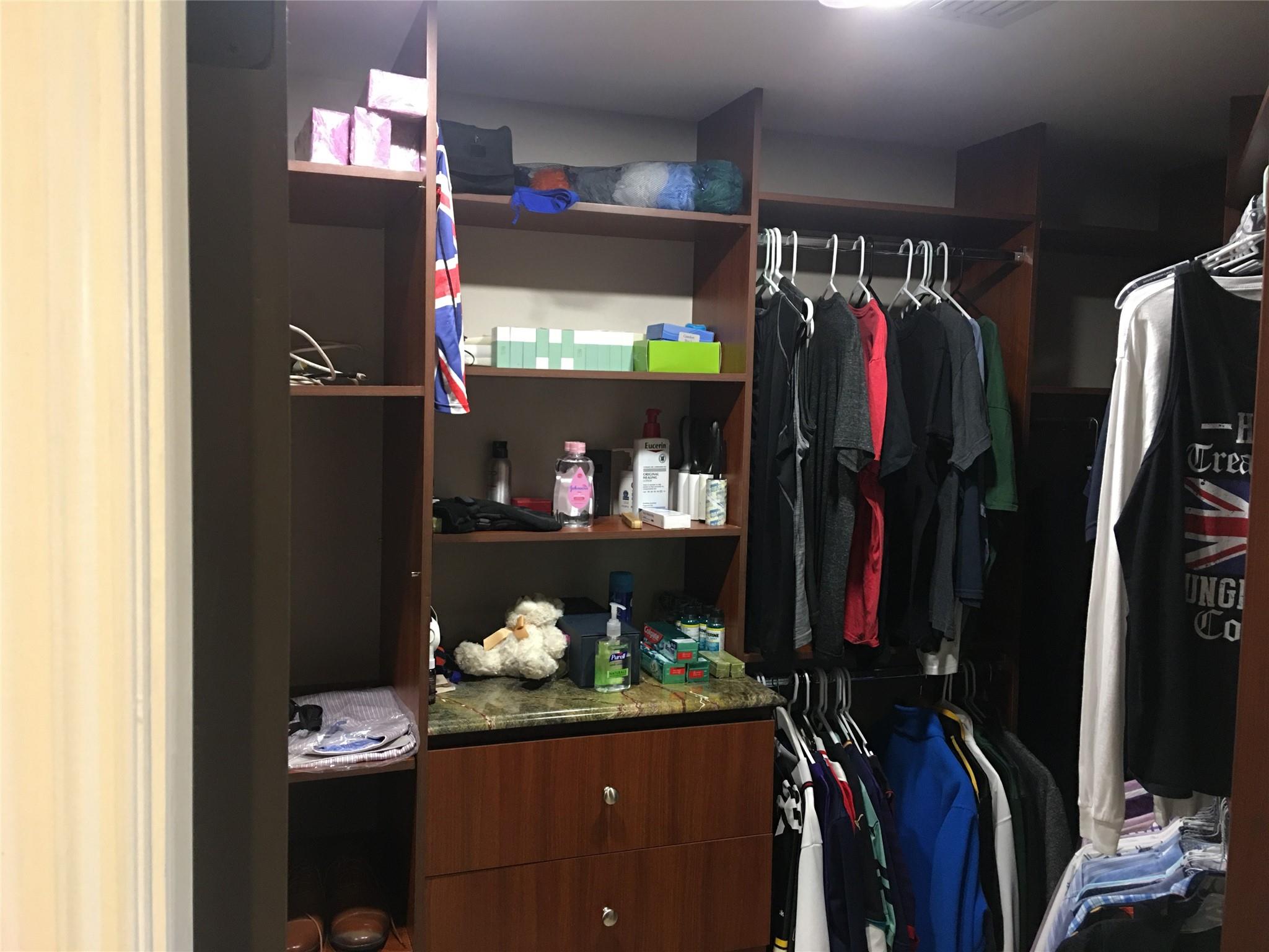 HIS & HER'S SEPARATE BUILT IN CLOSETS