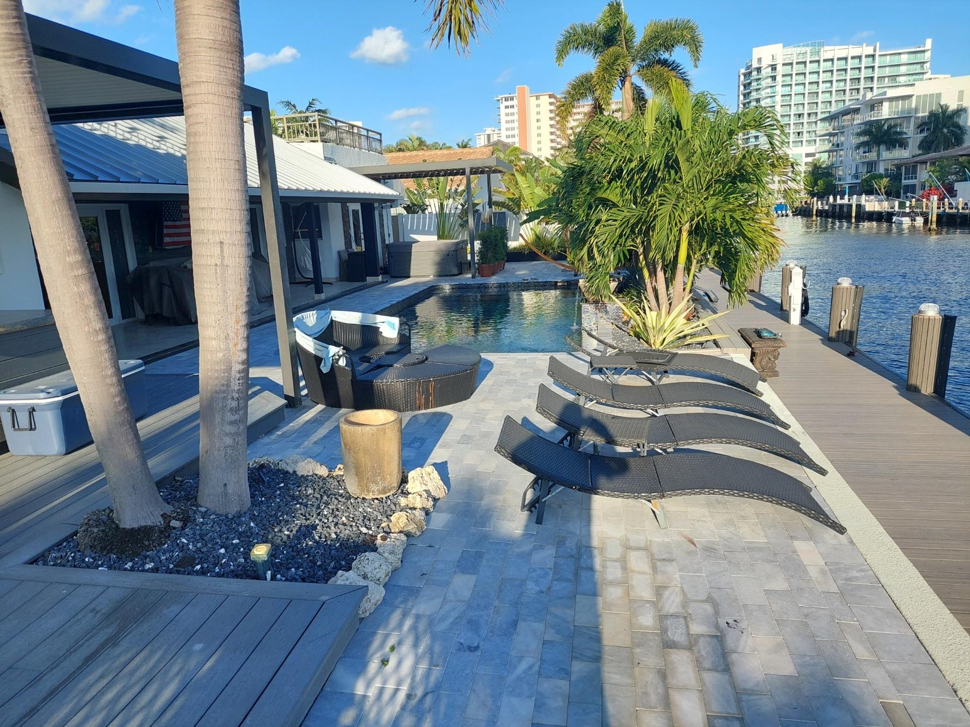 PATIO, DOCK & CANAL- EAST VIEW TO OCEAN
