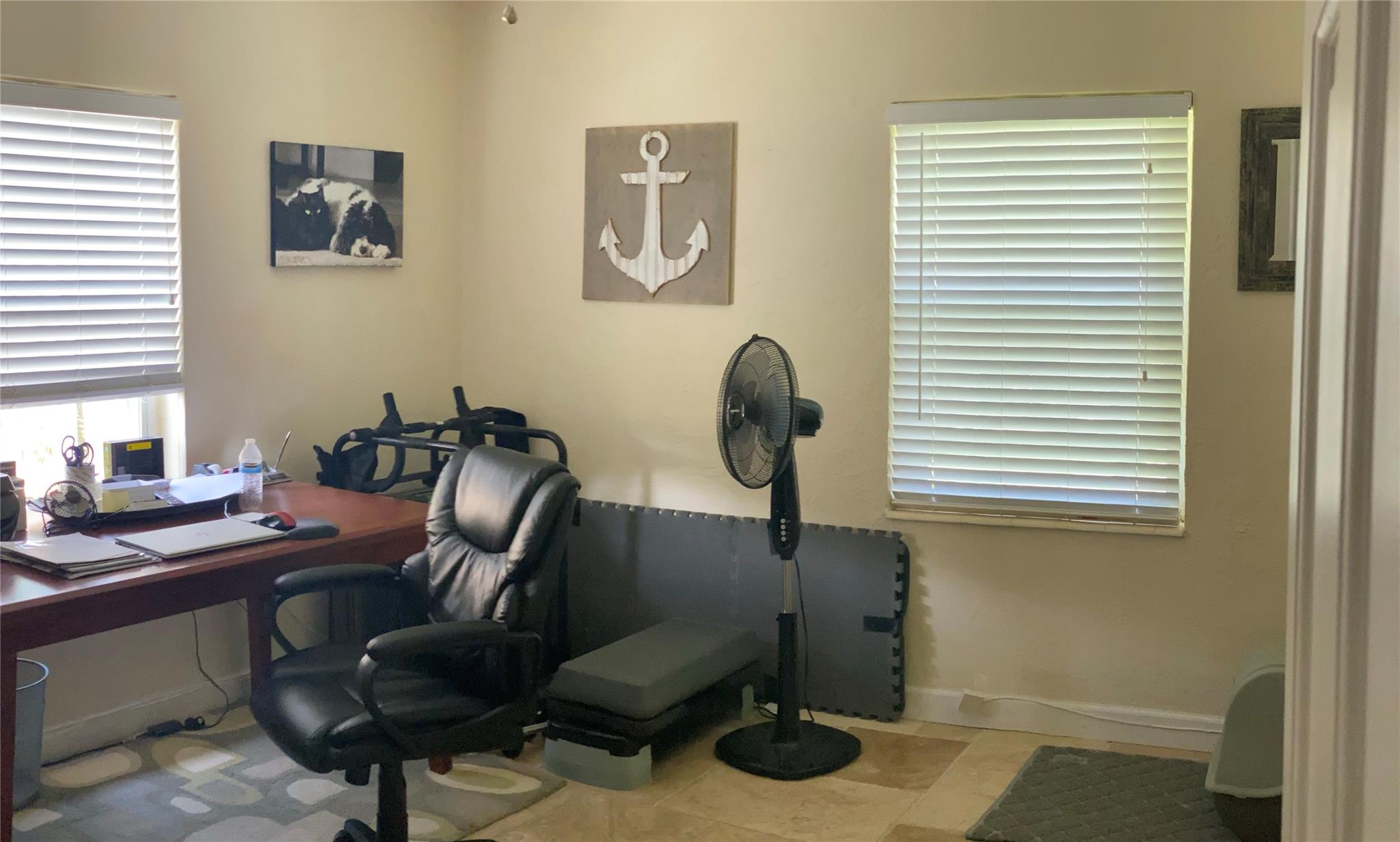 Bedroom #2 furnished as an office