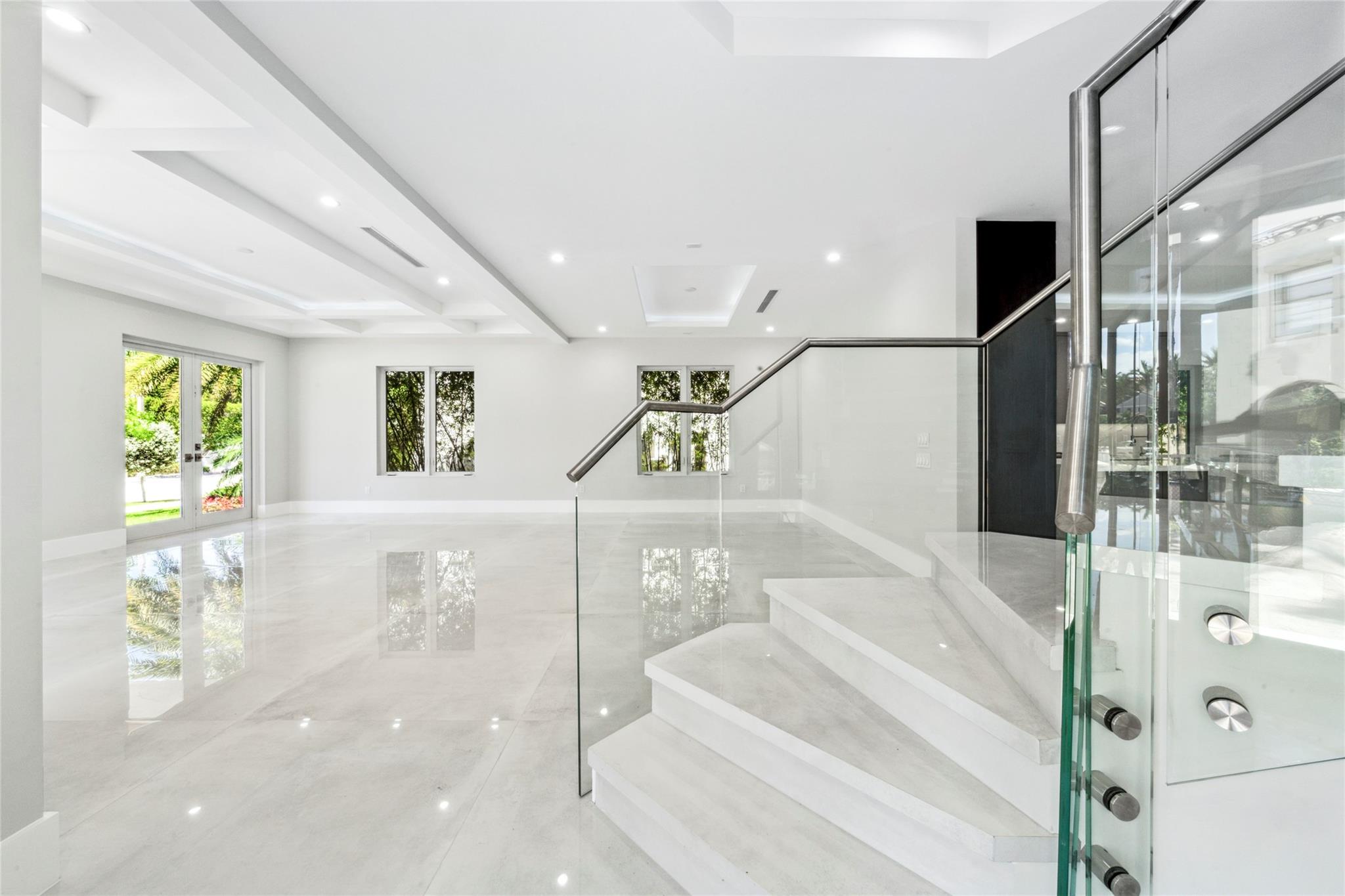 Overlooking Dining room & living room