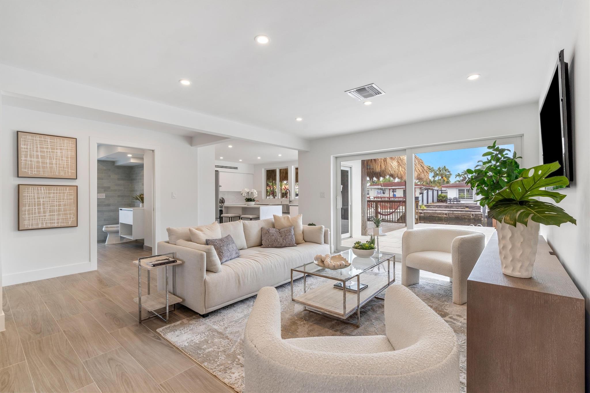 Living Area, Kitchen, Cabana Bath