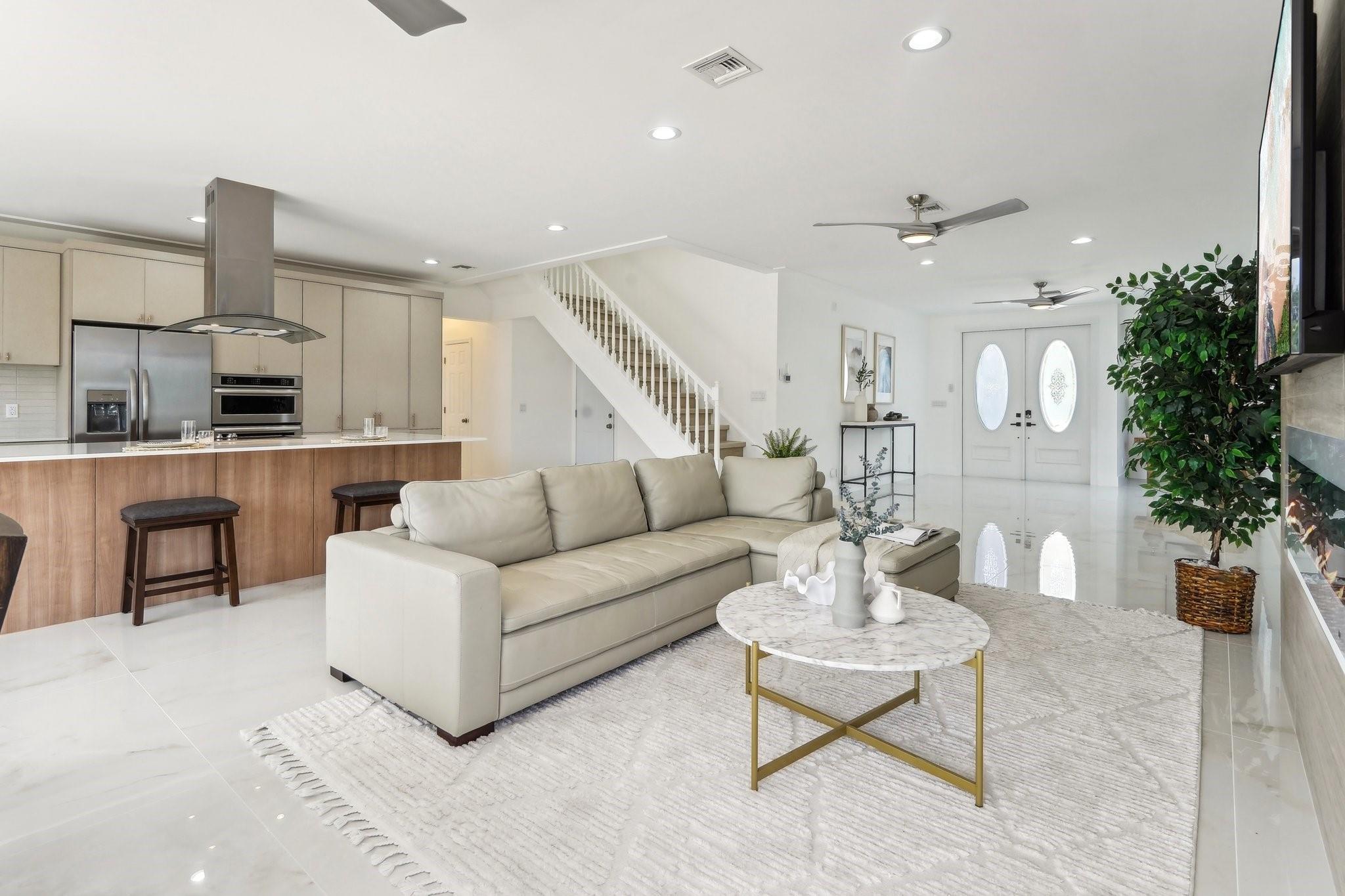 wide open floor plan light and bright