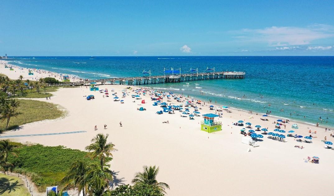 wide white sand beaches