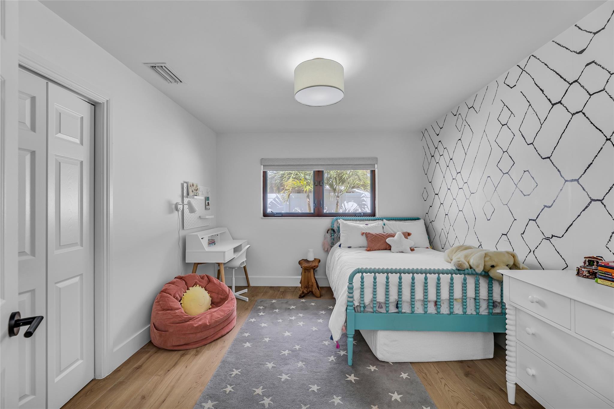 Third Bedroom with great natural light and electric shades