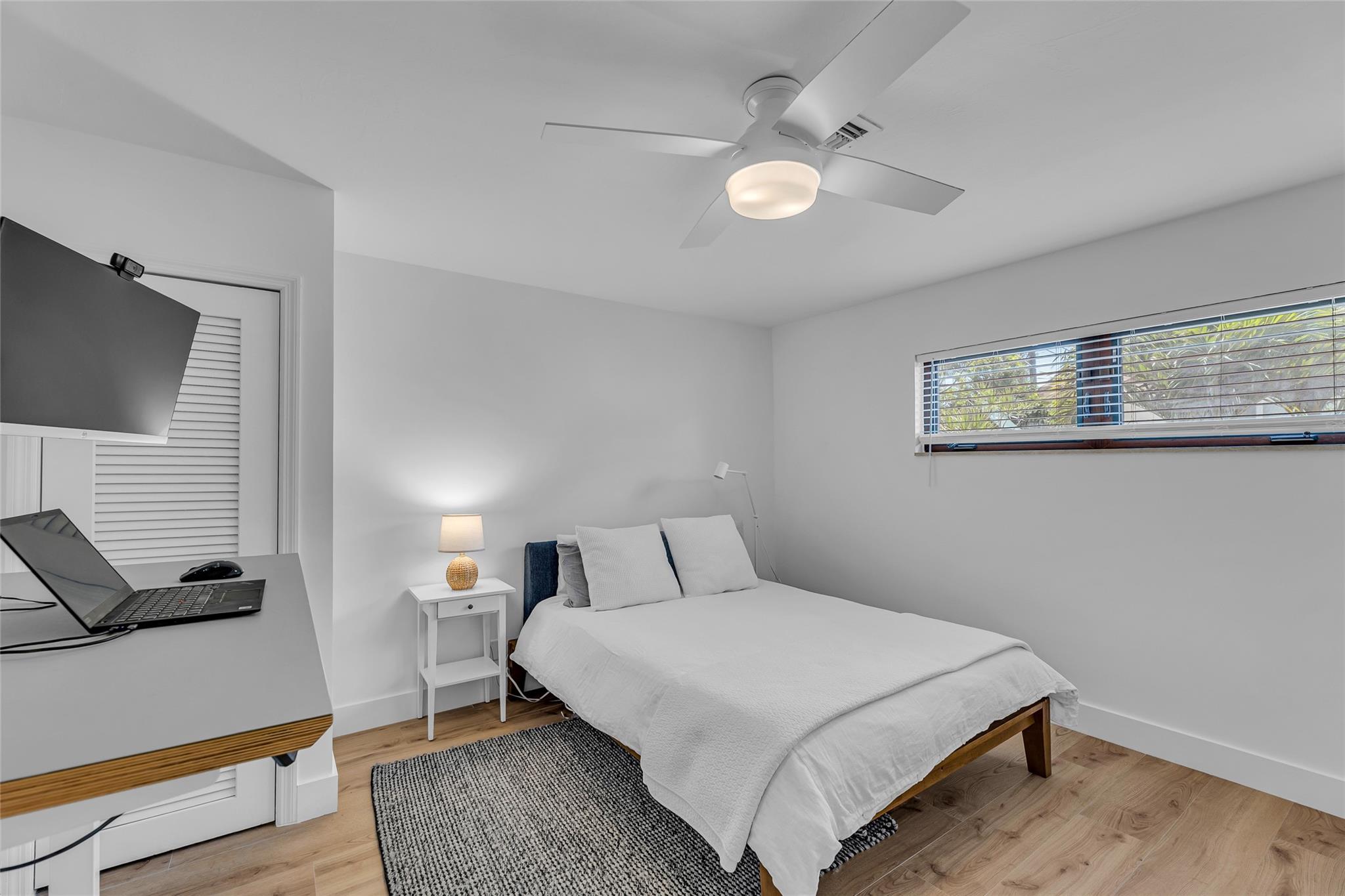 Fourth Bedroom with overhead ceiling fan with lighting