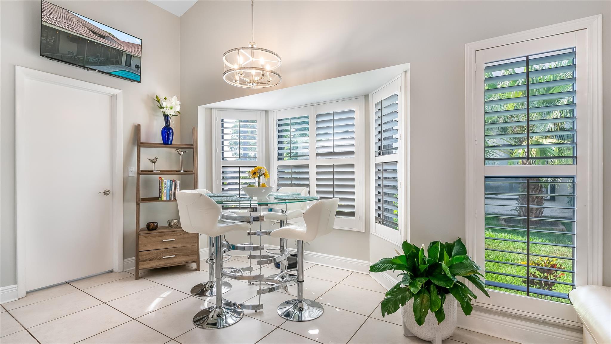 Enjoy the open flow of the culinary-minded functional design in this home’s eat-in kitchen.