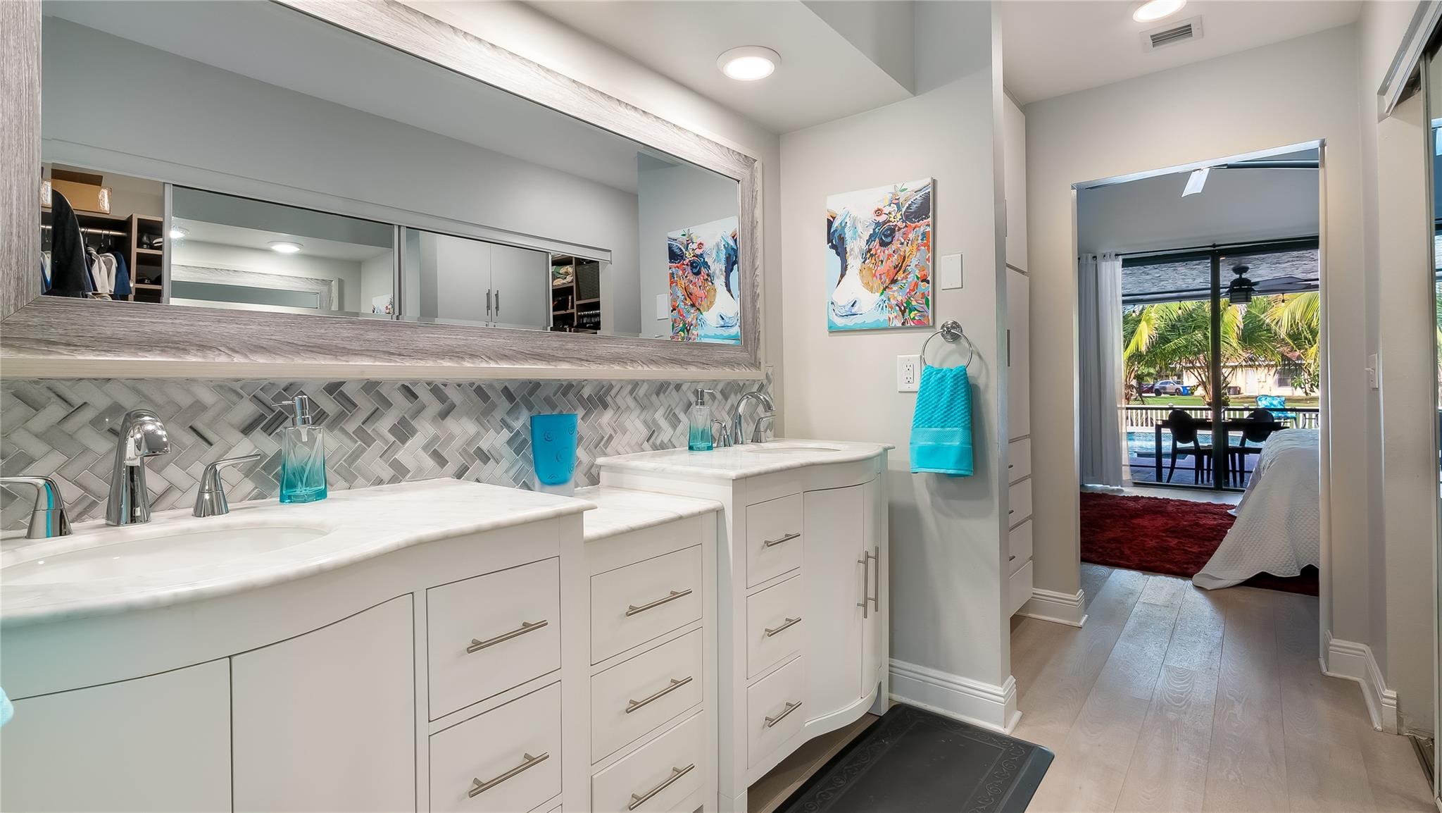 Every thoughtful detail has been attended to in this sublime master suite.