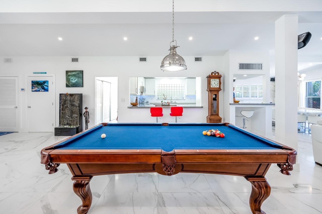 Pool Table keeps the fun going on rainy days