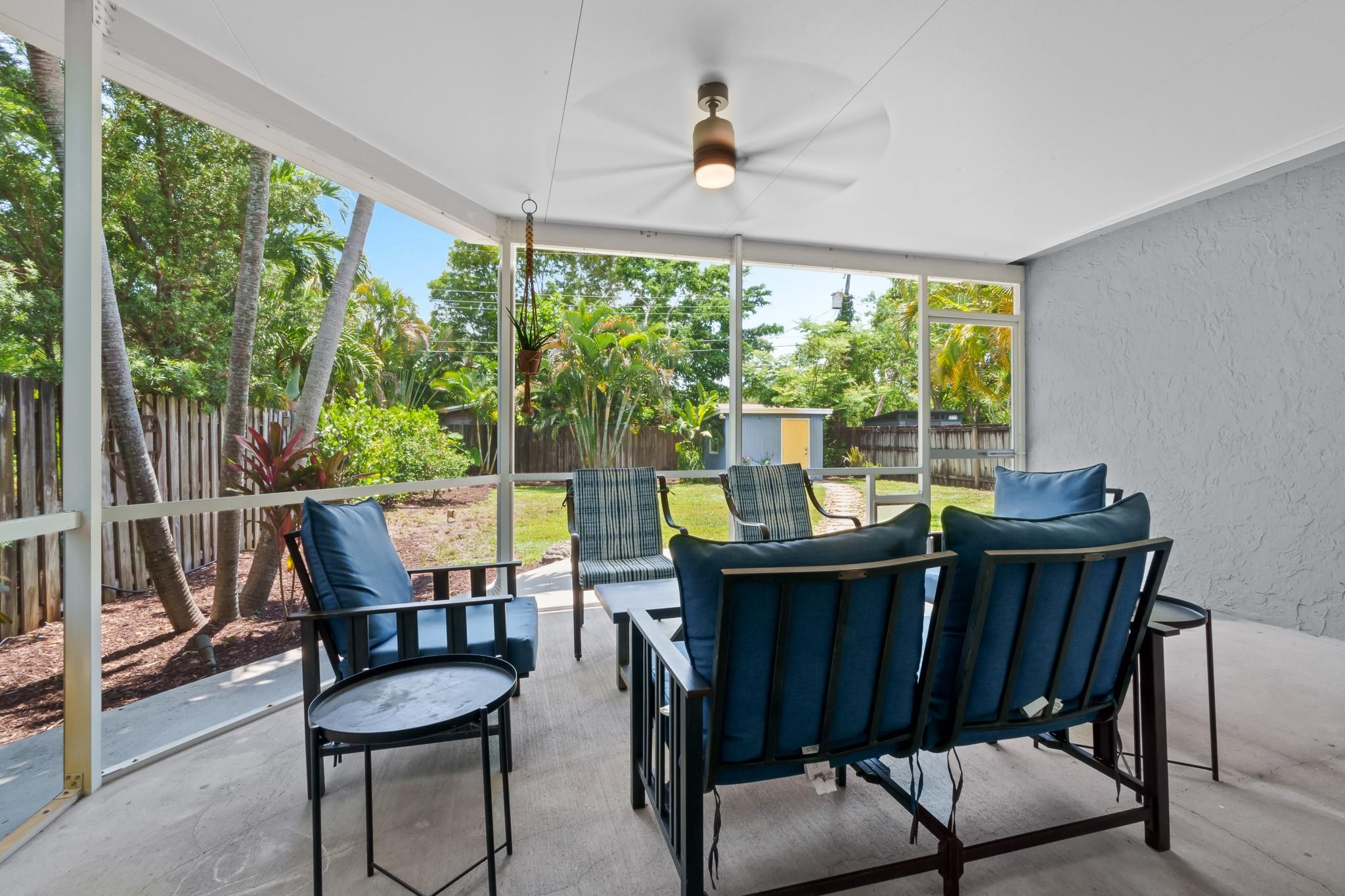 This back porch is amazing. It's so spacious.