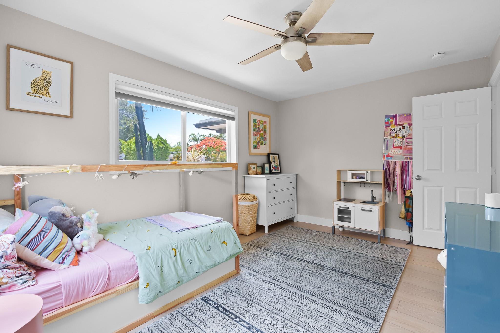 Lots of room in this bedroom, for sure.