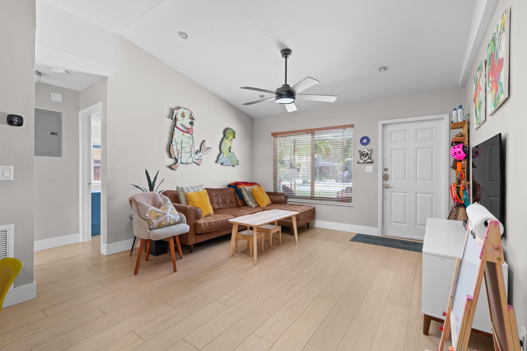 Volume ceilings create a spacious and open feeling in this home