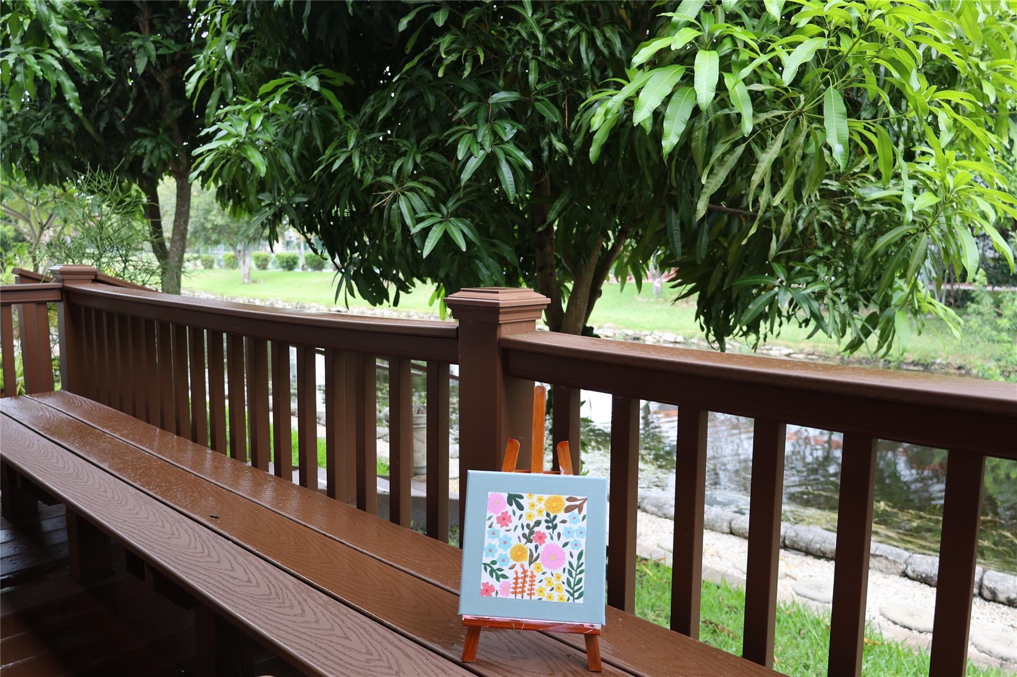 Master downstairs private deck