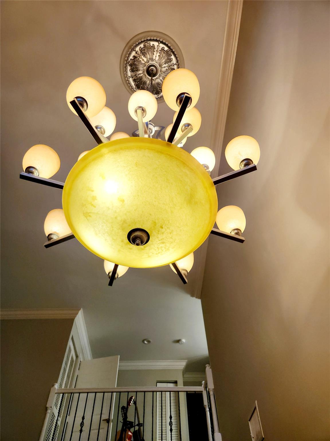 Chandelier entry way