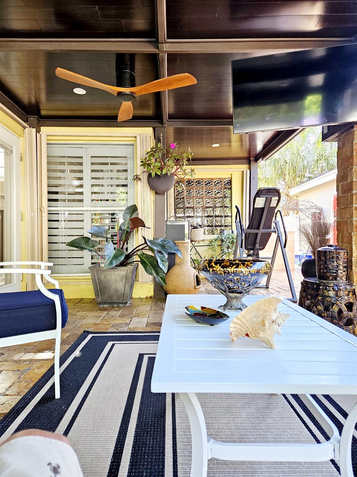 Wood celling and fans