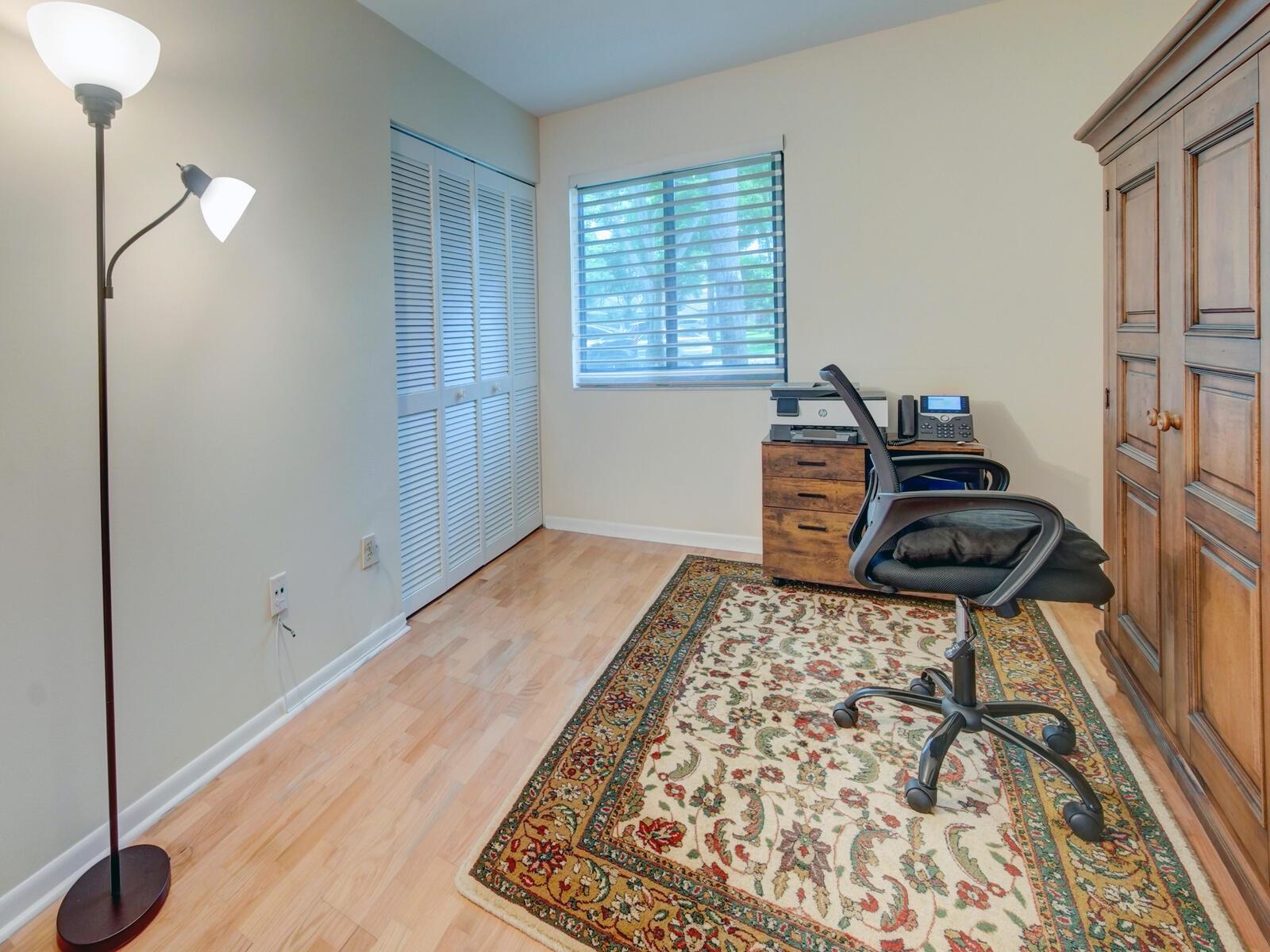 second bedroom, being used as an office.