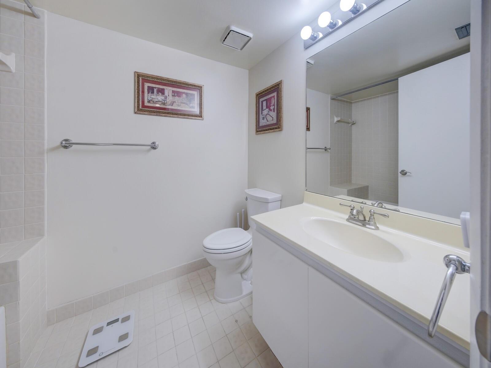 light and bright guest bath.