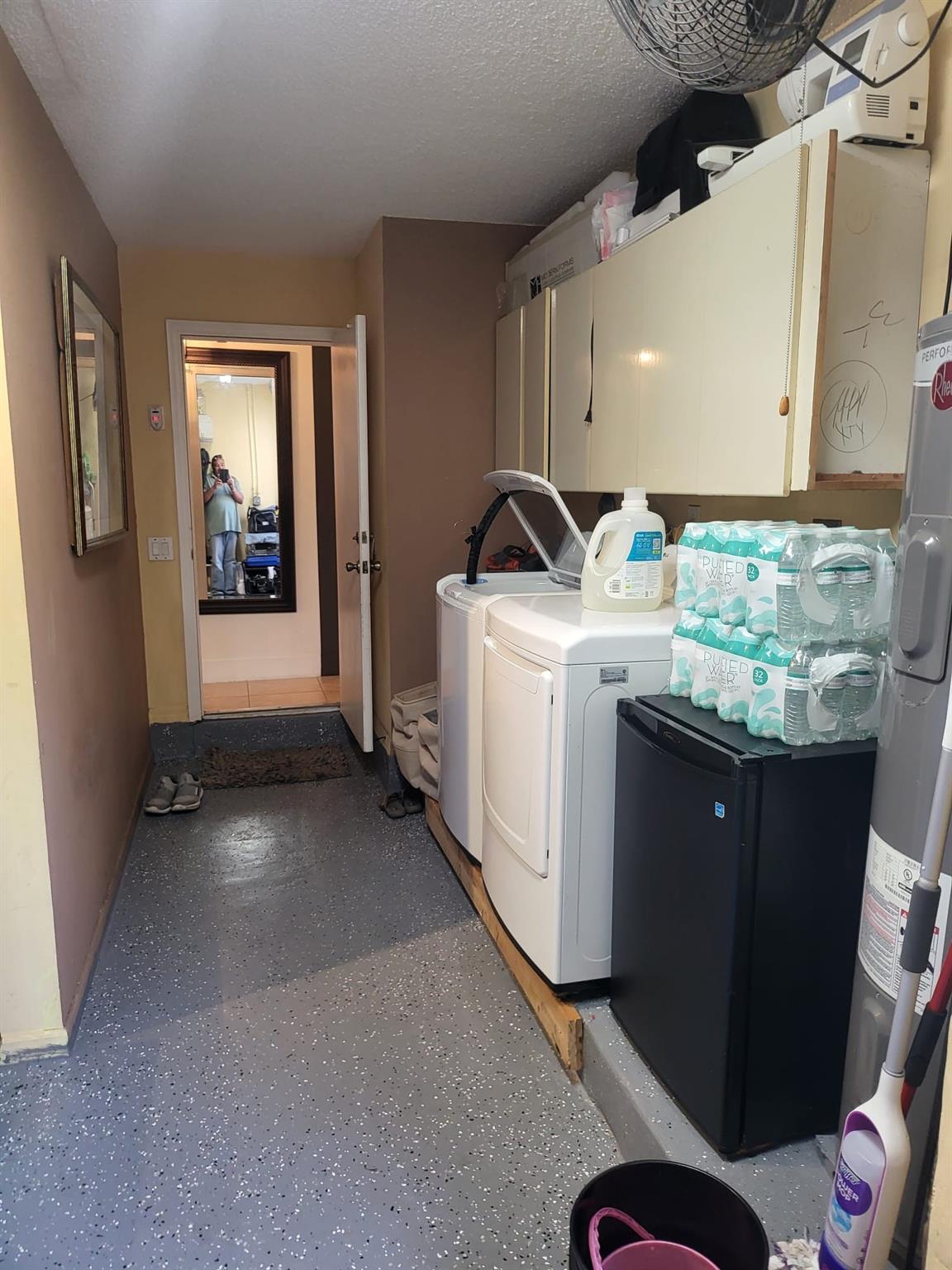  NEW WASHER AND DRYER IN GARAGE