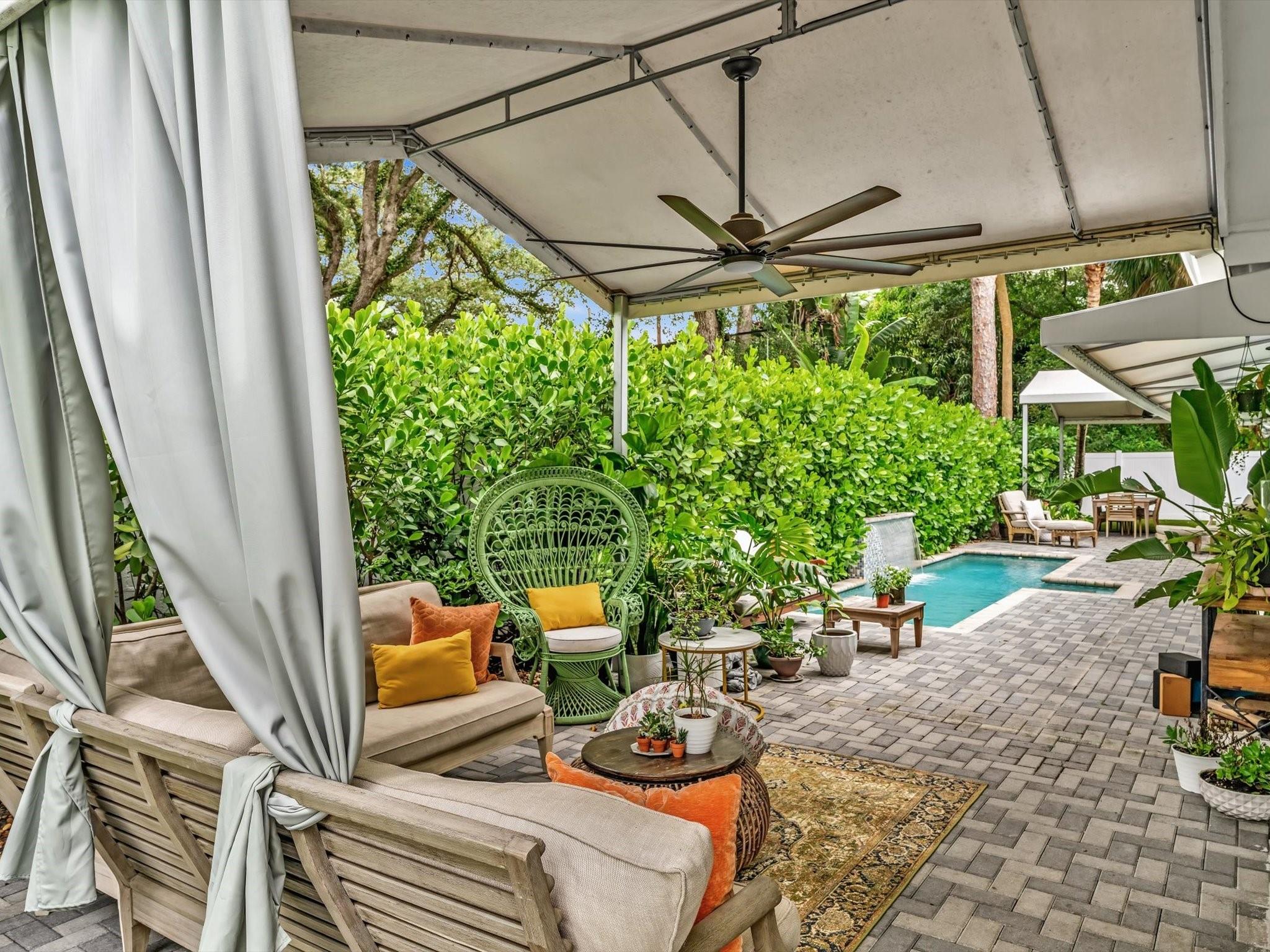 Tranquil seating area