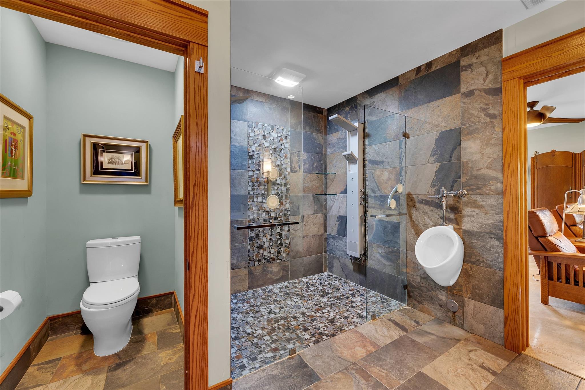 Primary en-suite bath with large shower