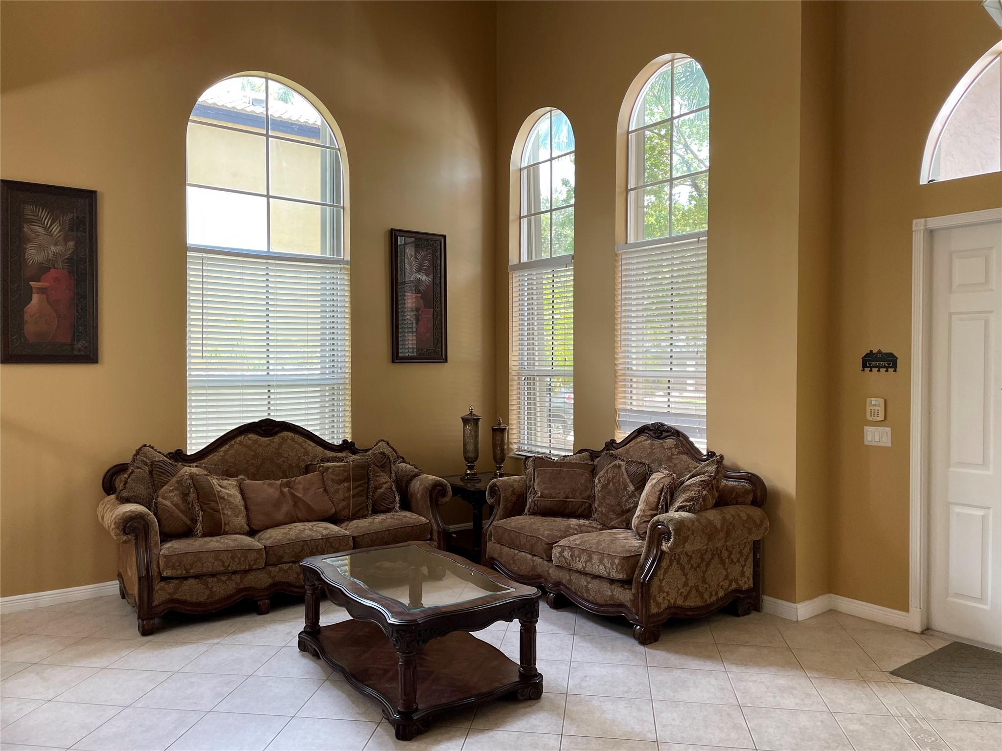 Formal Living Room with Oversized Windows