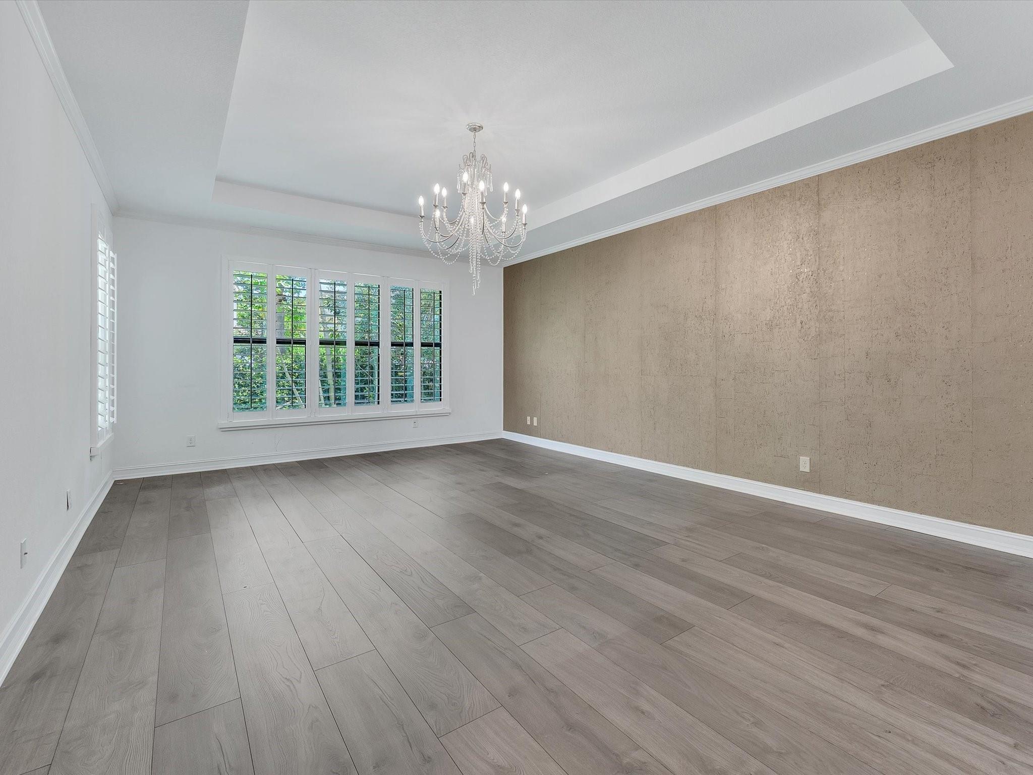 Extended master bedroom