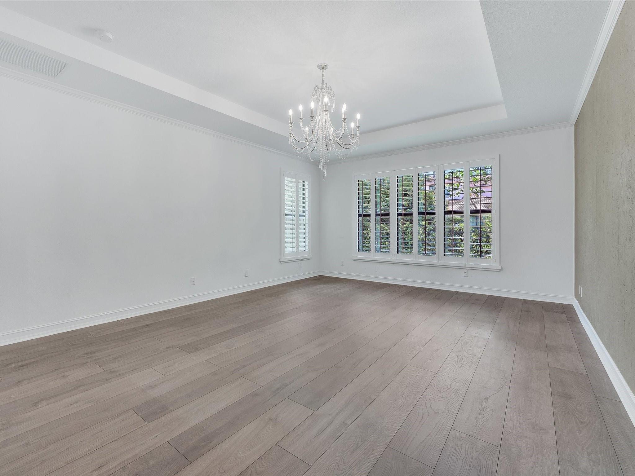 Extended master bedroom