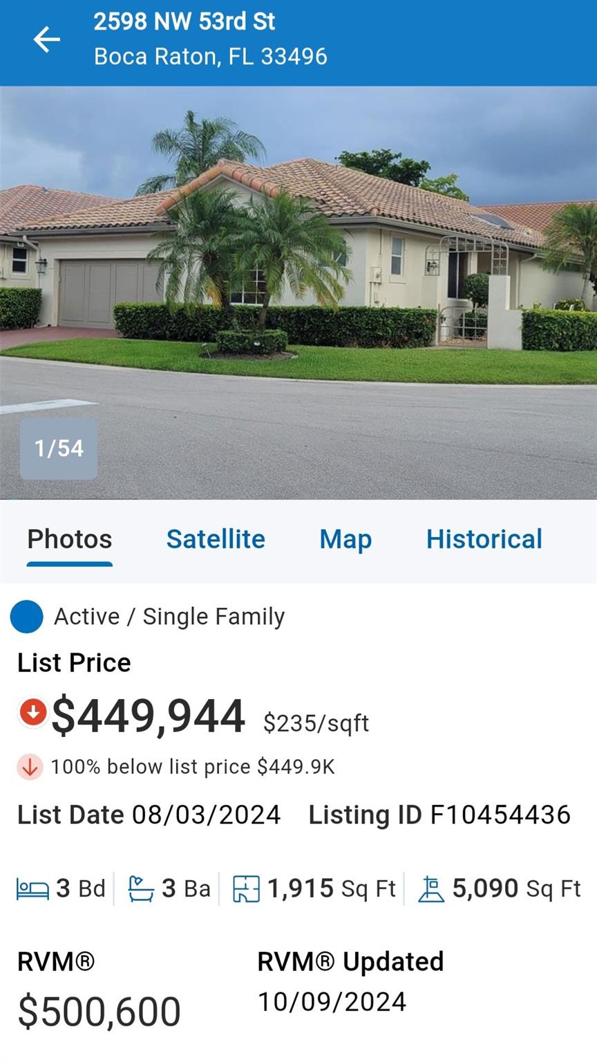 2598 53rd St Boca Raton FL 33496 | F10454436