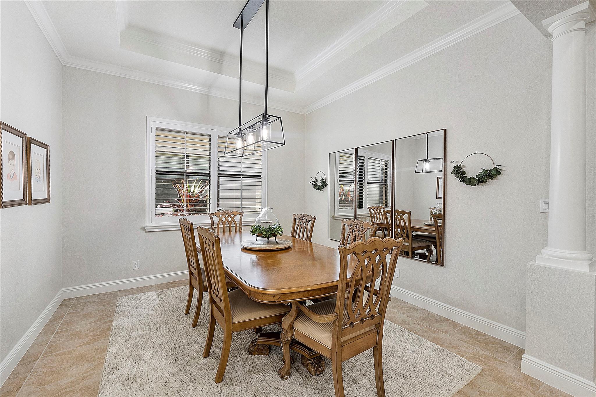 full size Formal dining room, Thanksgiving table can extend as long as you like for large family gatherings