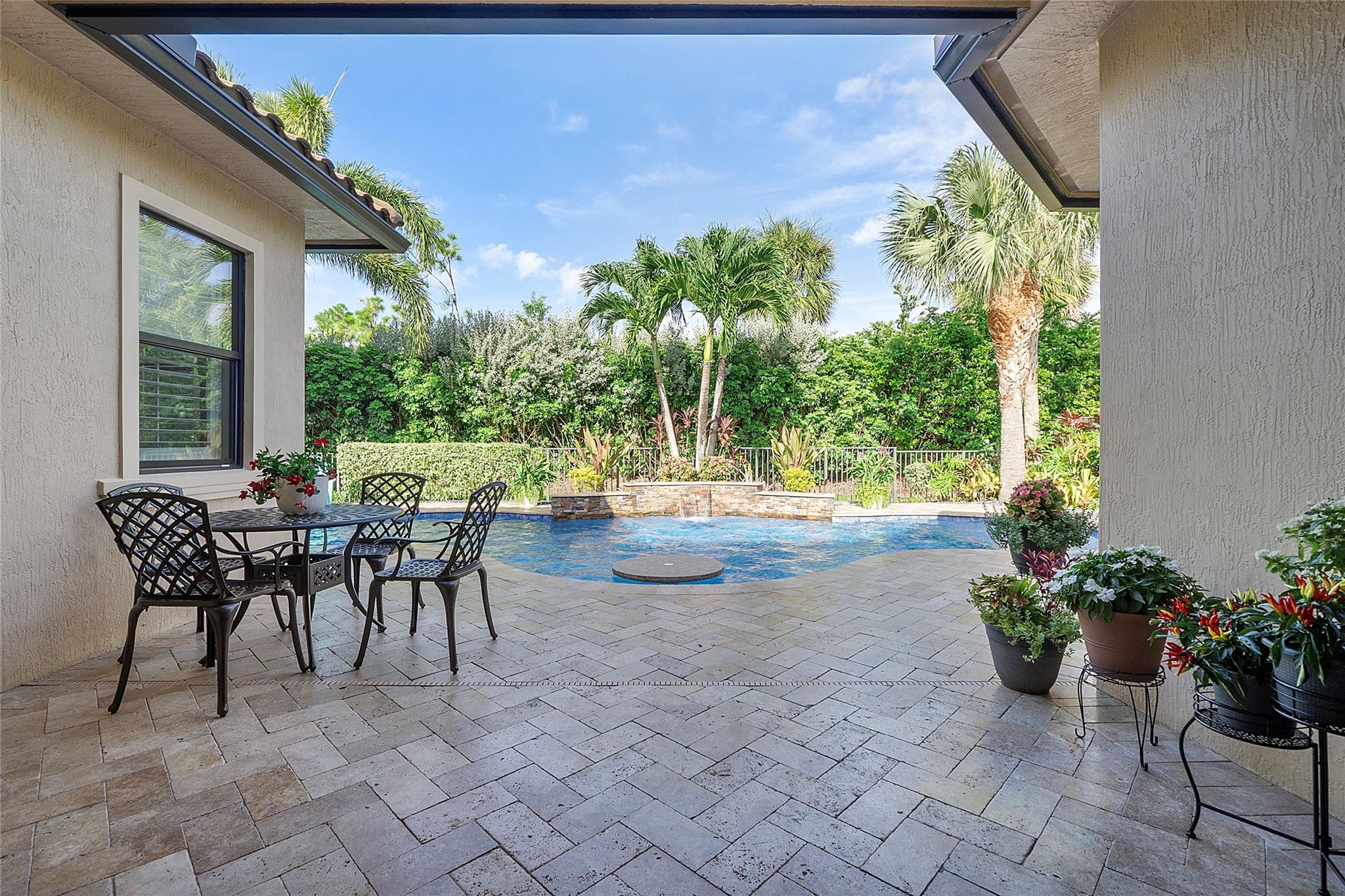 Covered patio great for BBQ and dining