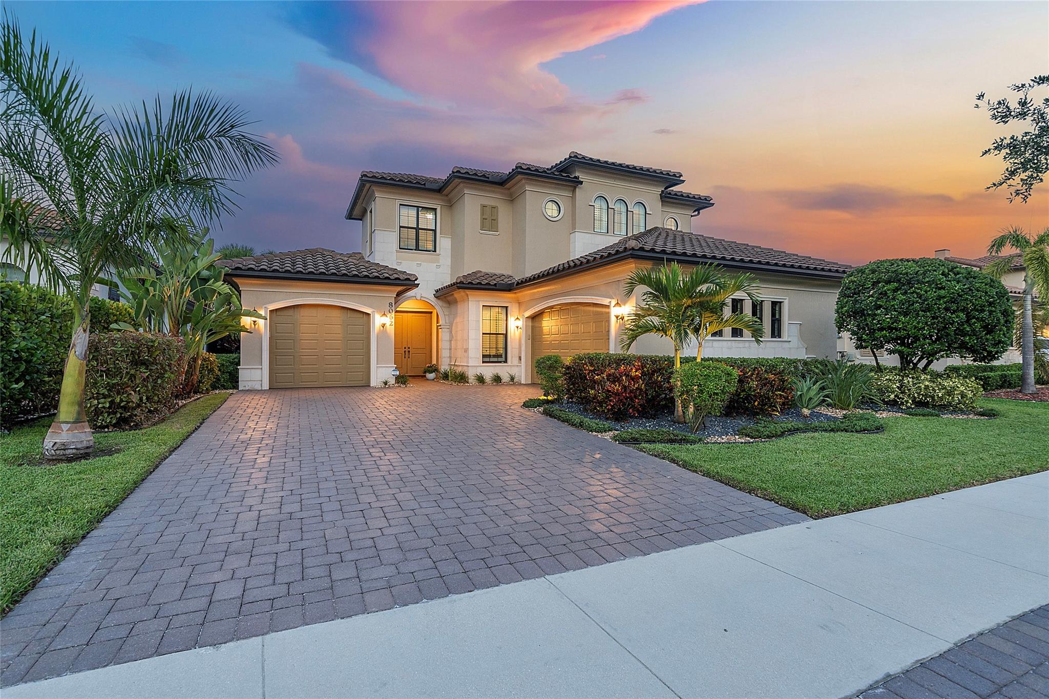 Nightime sunset with all the lighting on