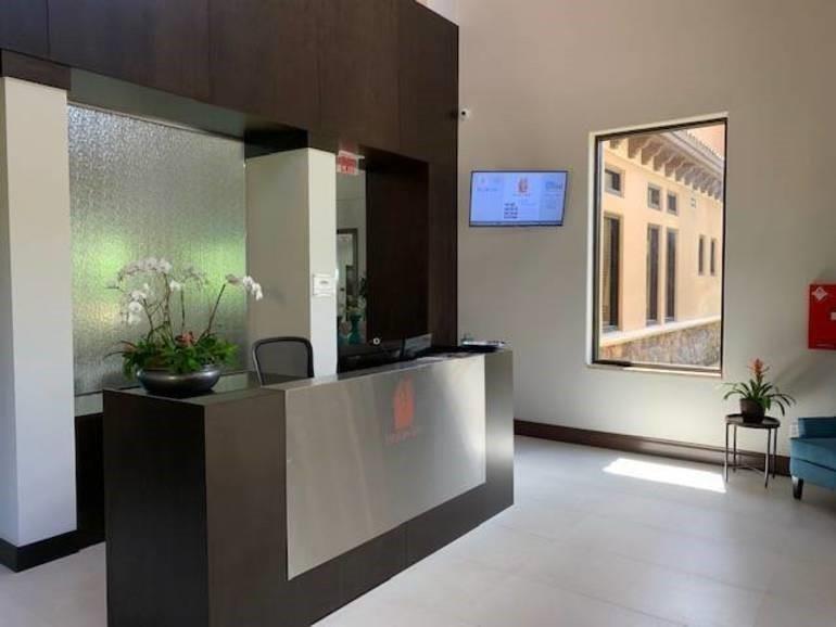 The reception to our clubhouse at Plaza del Largo, we offer lots of gymnasium activities and sauna and steam rooms, Lots of children's activities including movie nights and swimming lessons,