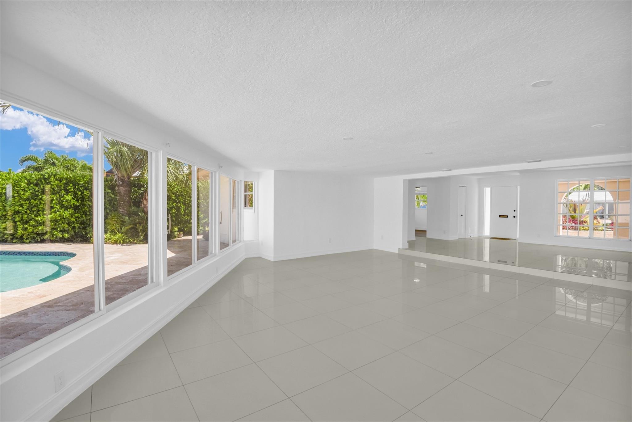 Beautiful views from this wall of windows!