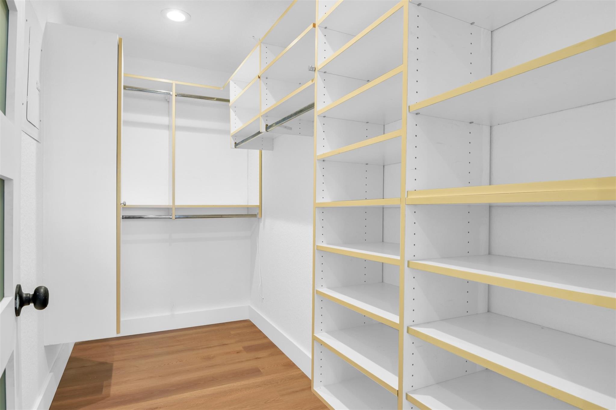 Primary bedroom has huge walk in closet!