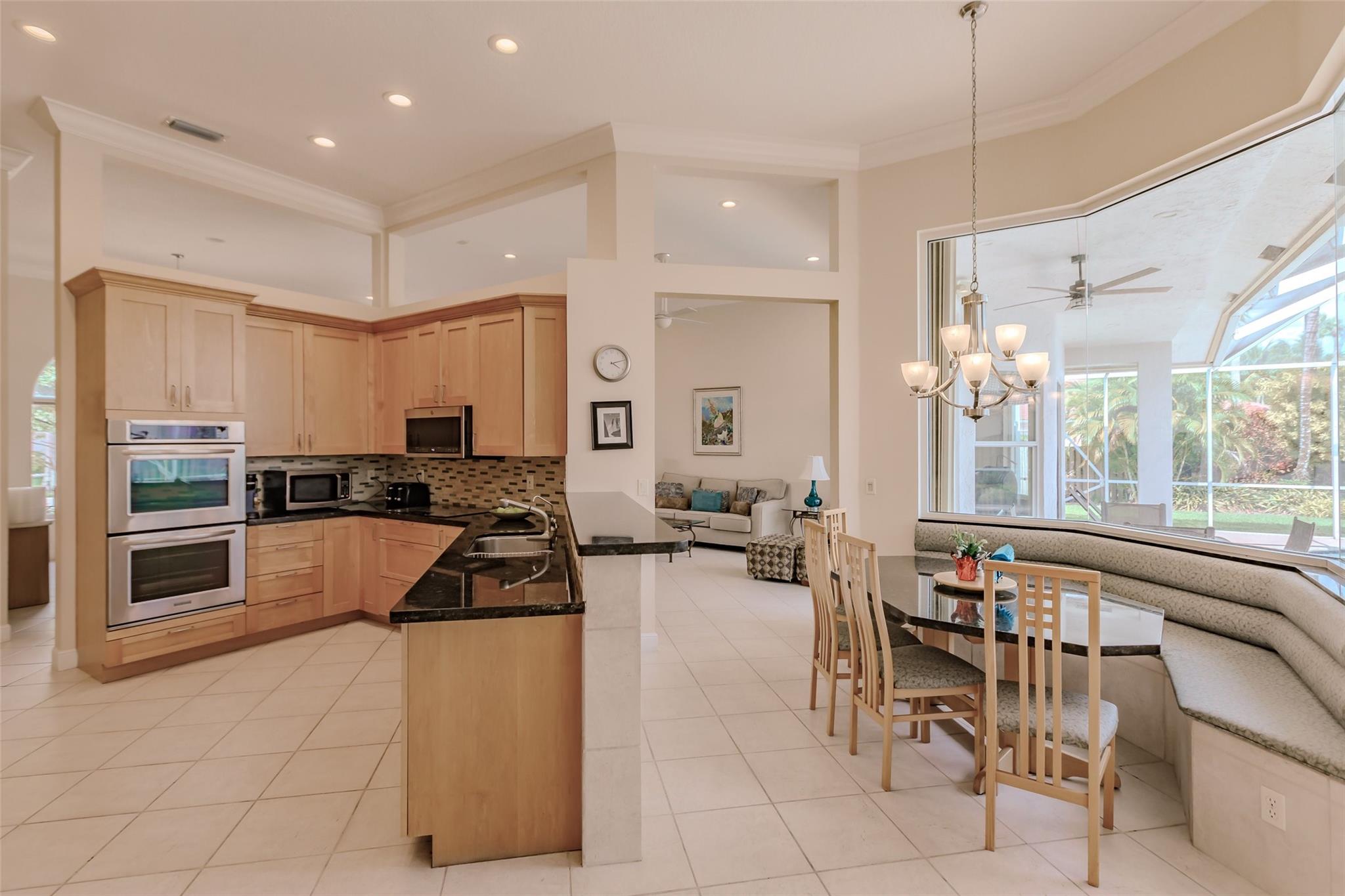 Breakfast nook and kitchen