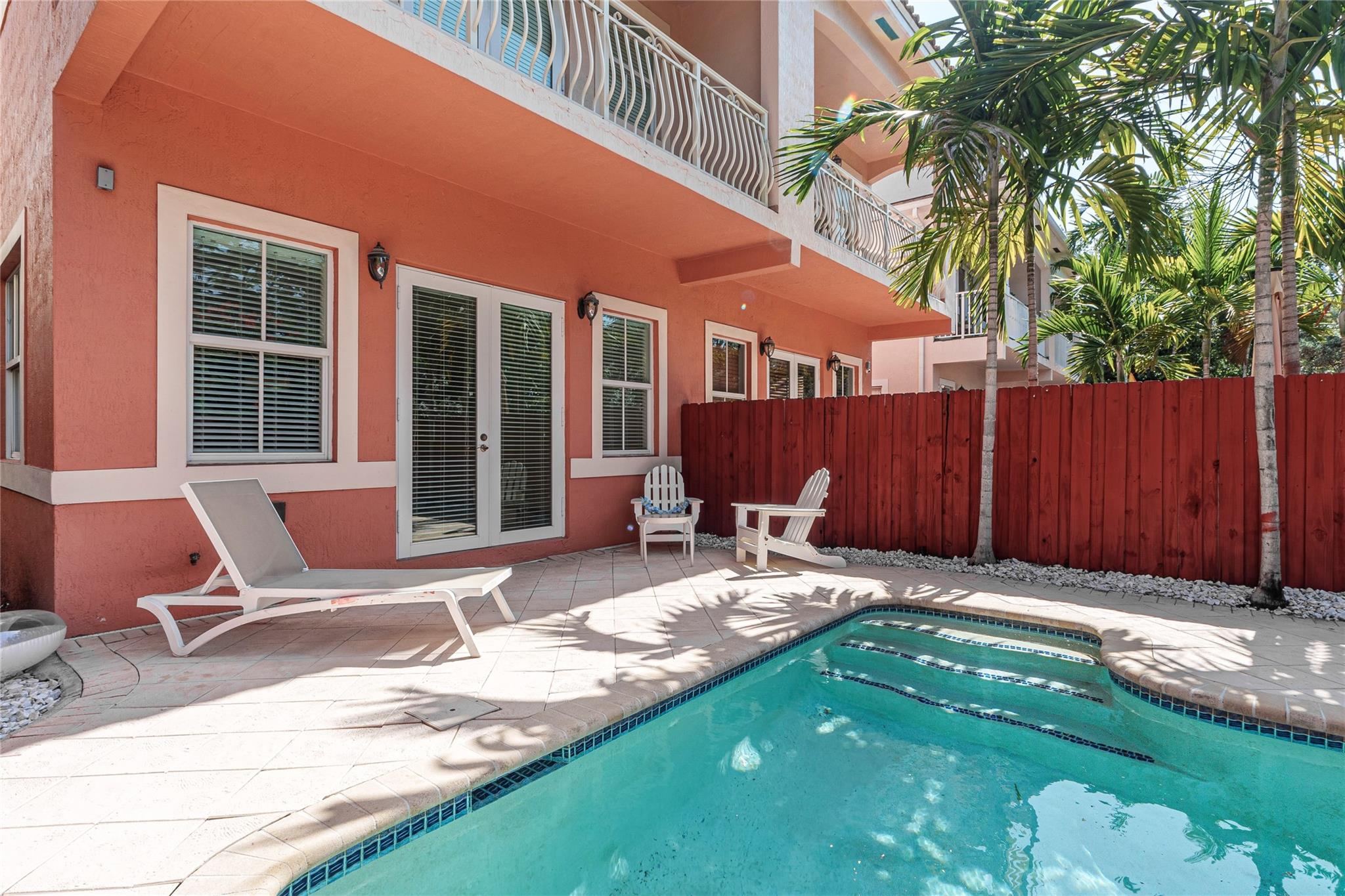 Private pool and patio.