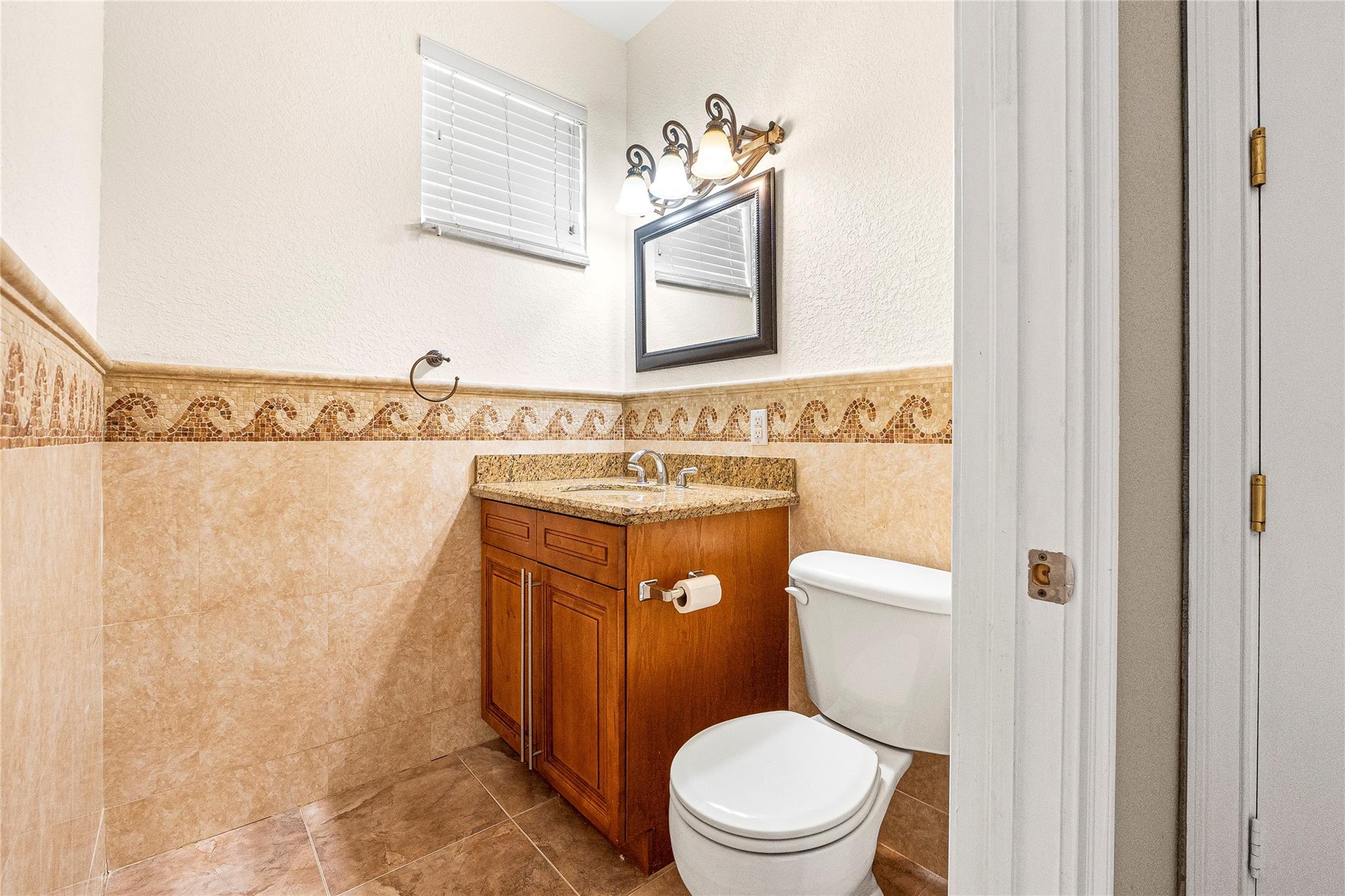 First floor powder room.