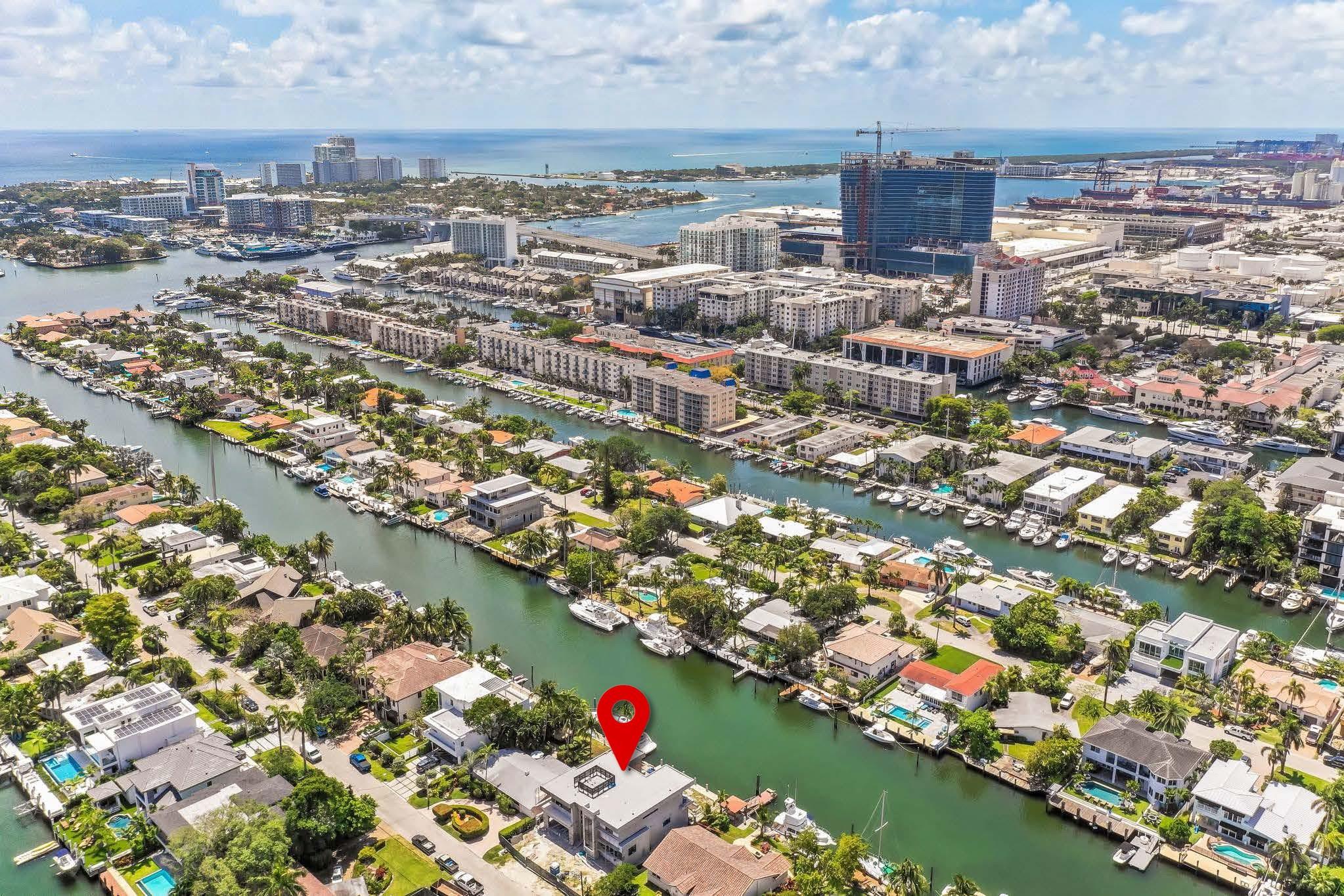 Location to Intracoastal Waterway, Port Everglades, Inlet, and Atlantic Ocean