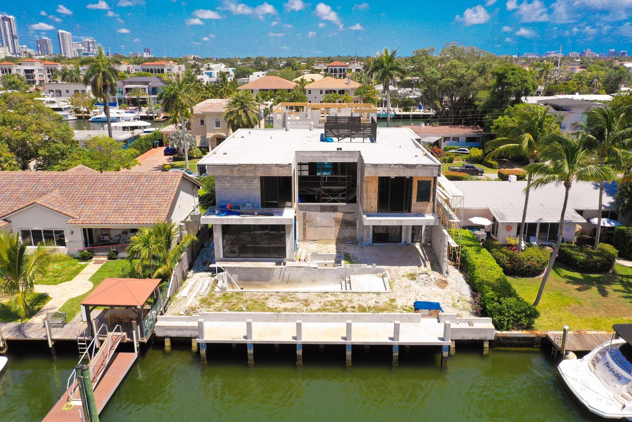 Aerial View of 70' Waterfront