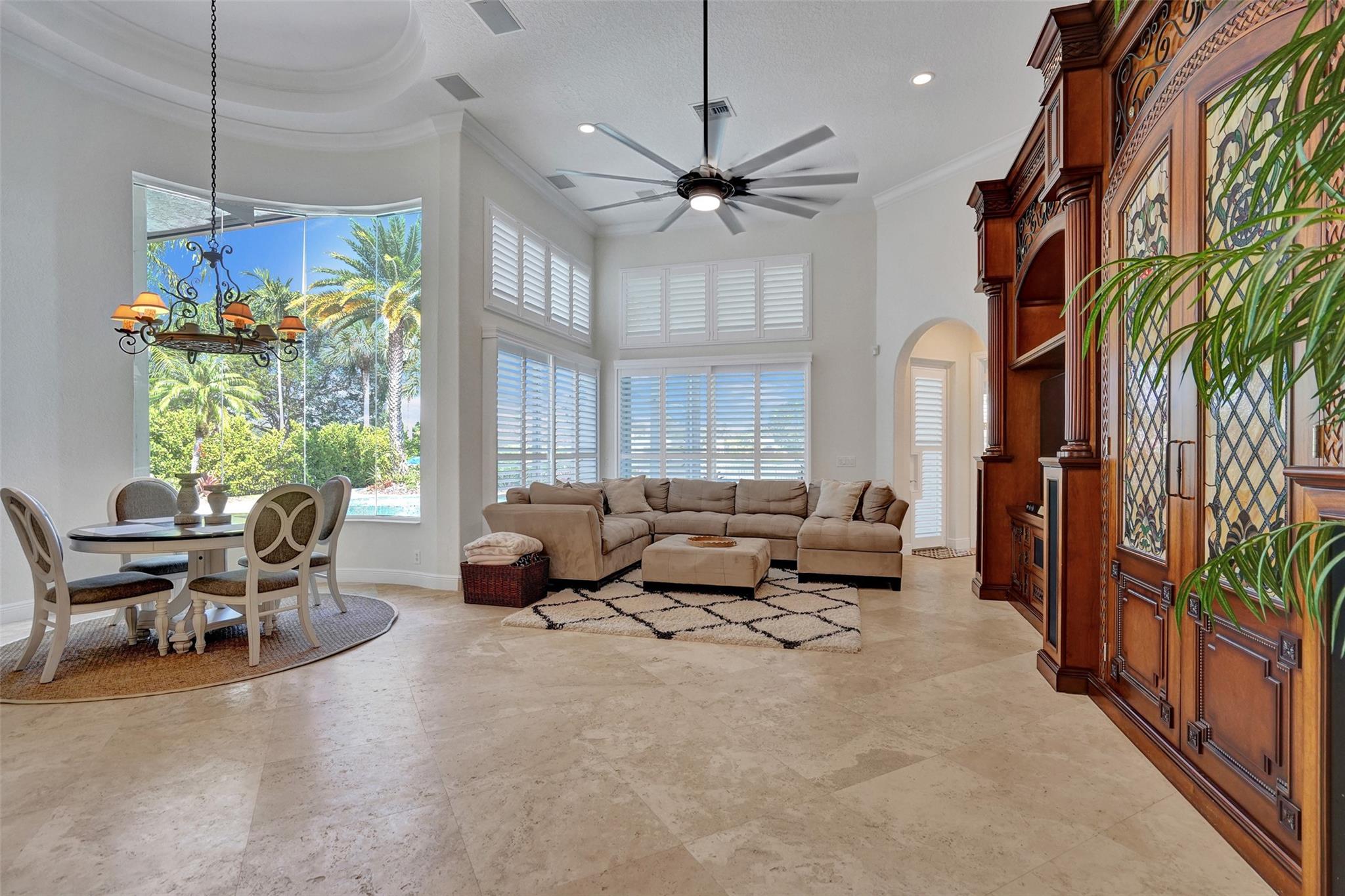 family room with mediacenter