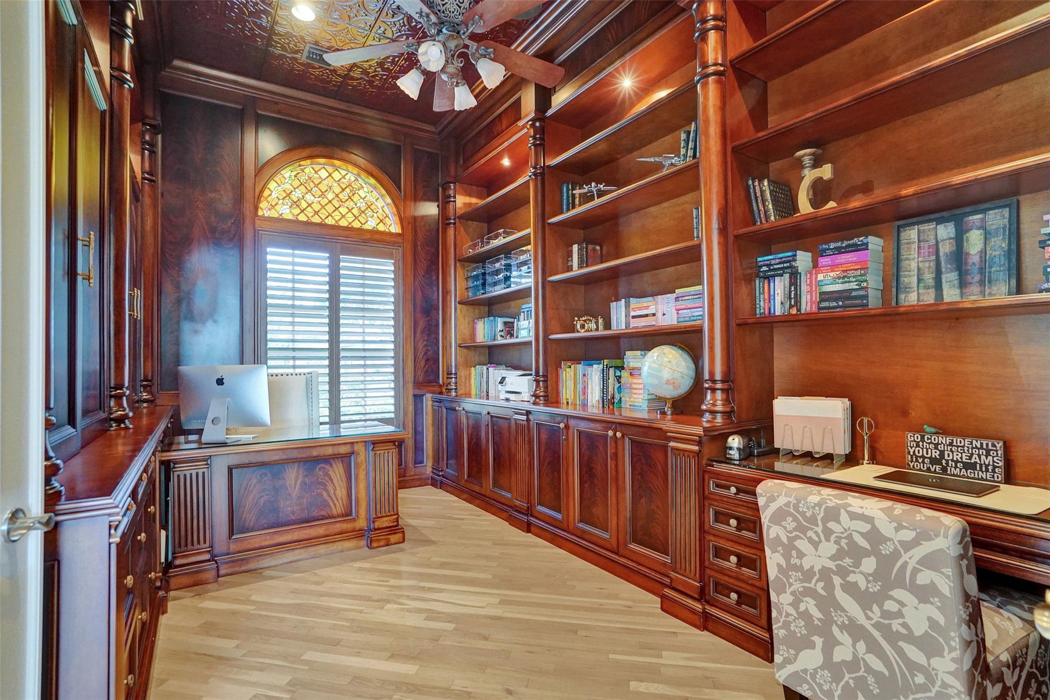 executive wood paneled office