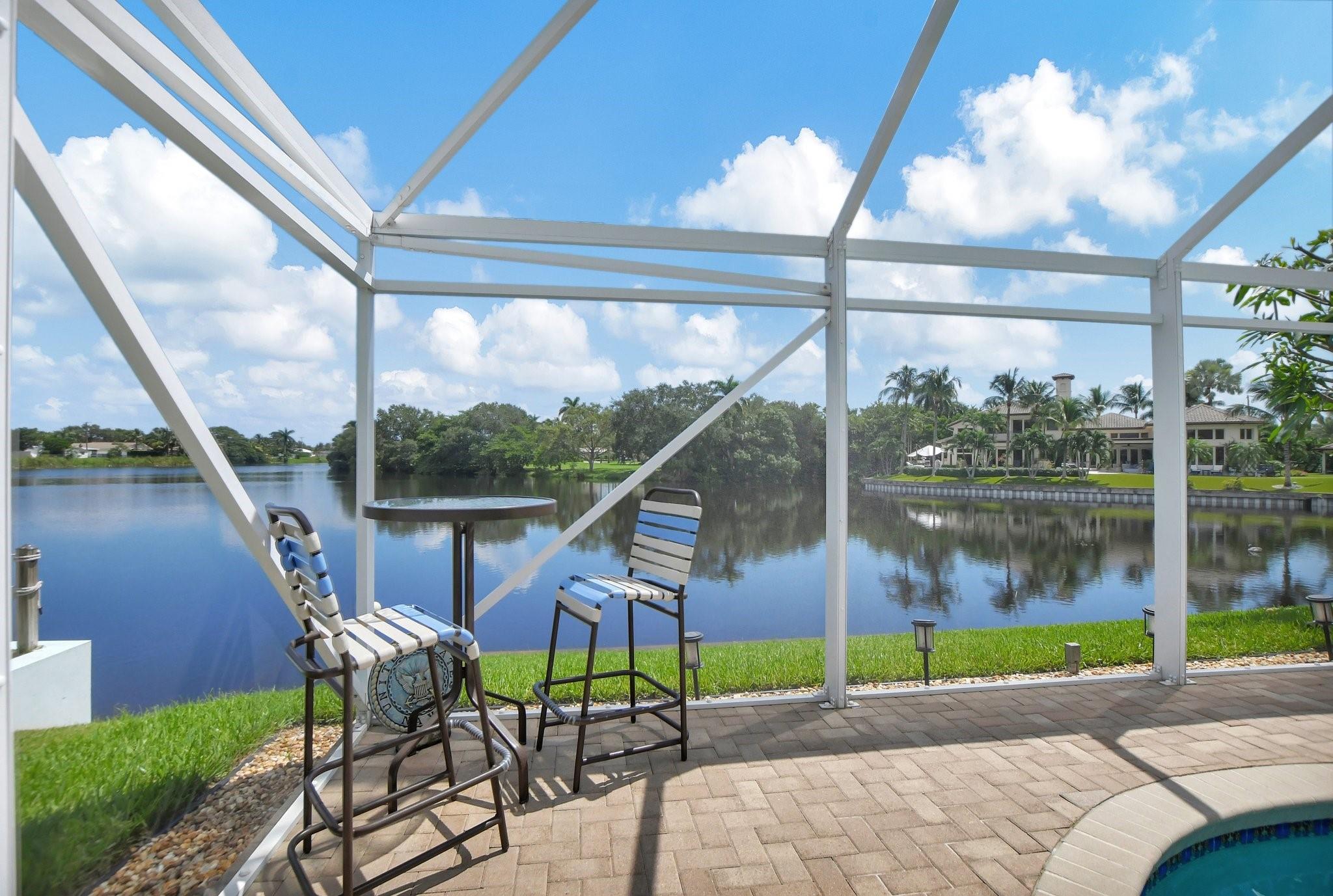 Enjoy the quiet lake view.