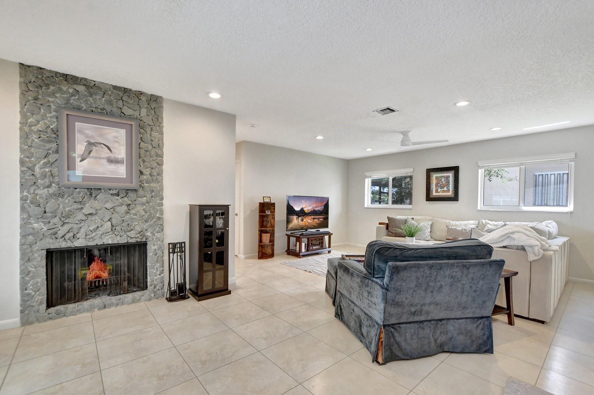 Wood Burning Fireplace