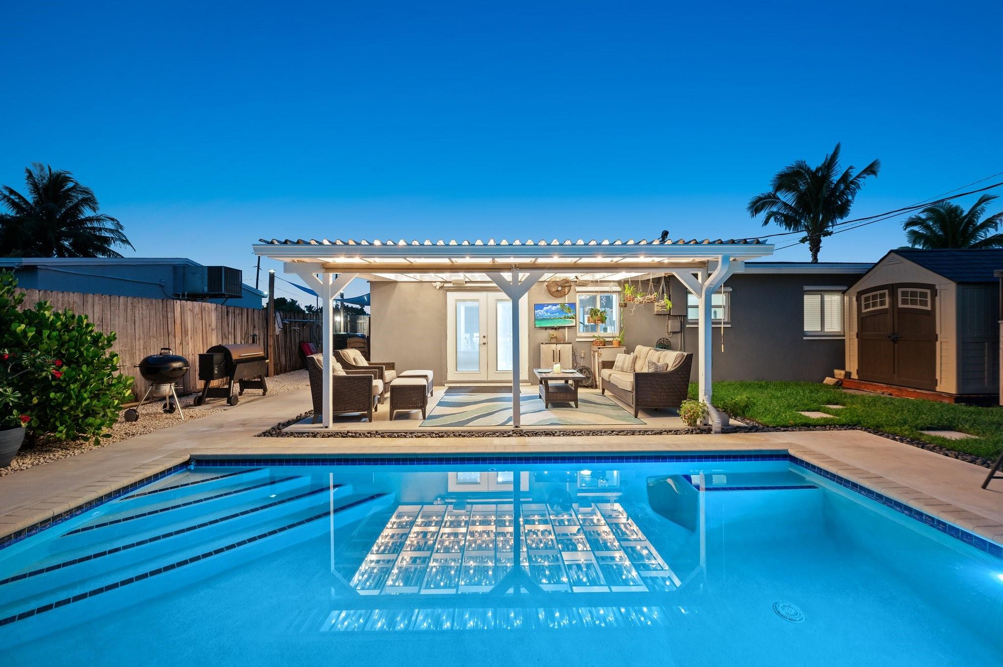 Back on the market with BRAND NEW ROOF, and new salt water pool with amazing backyard, 3 bed, 1 bath home.